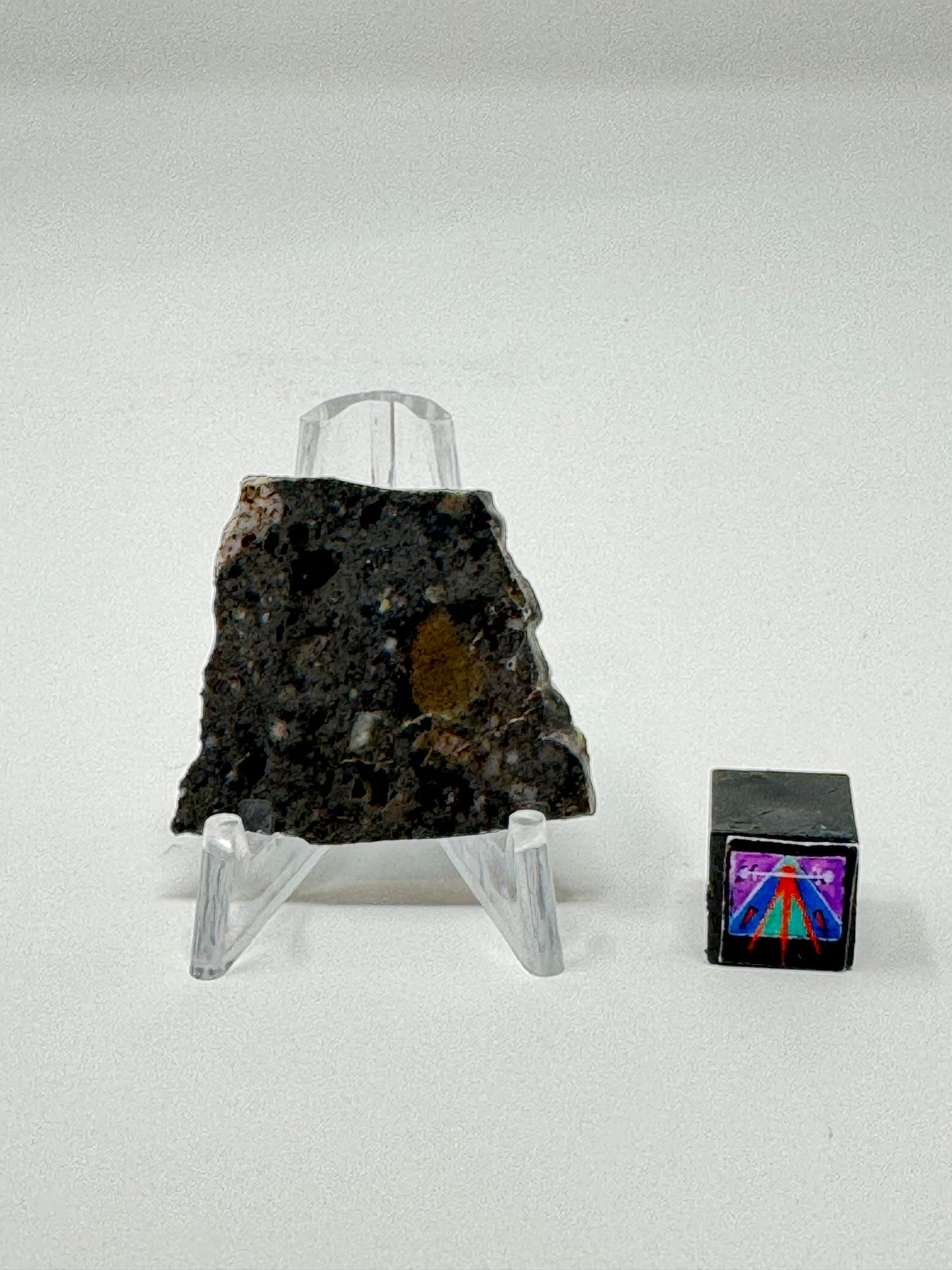 Bechar 003 Lunar Feldspathic Breccia - 3.5g - Polished on One Side