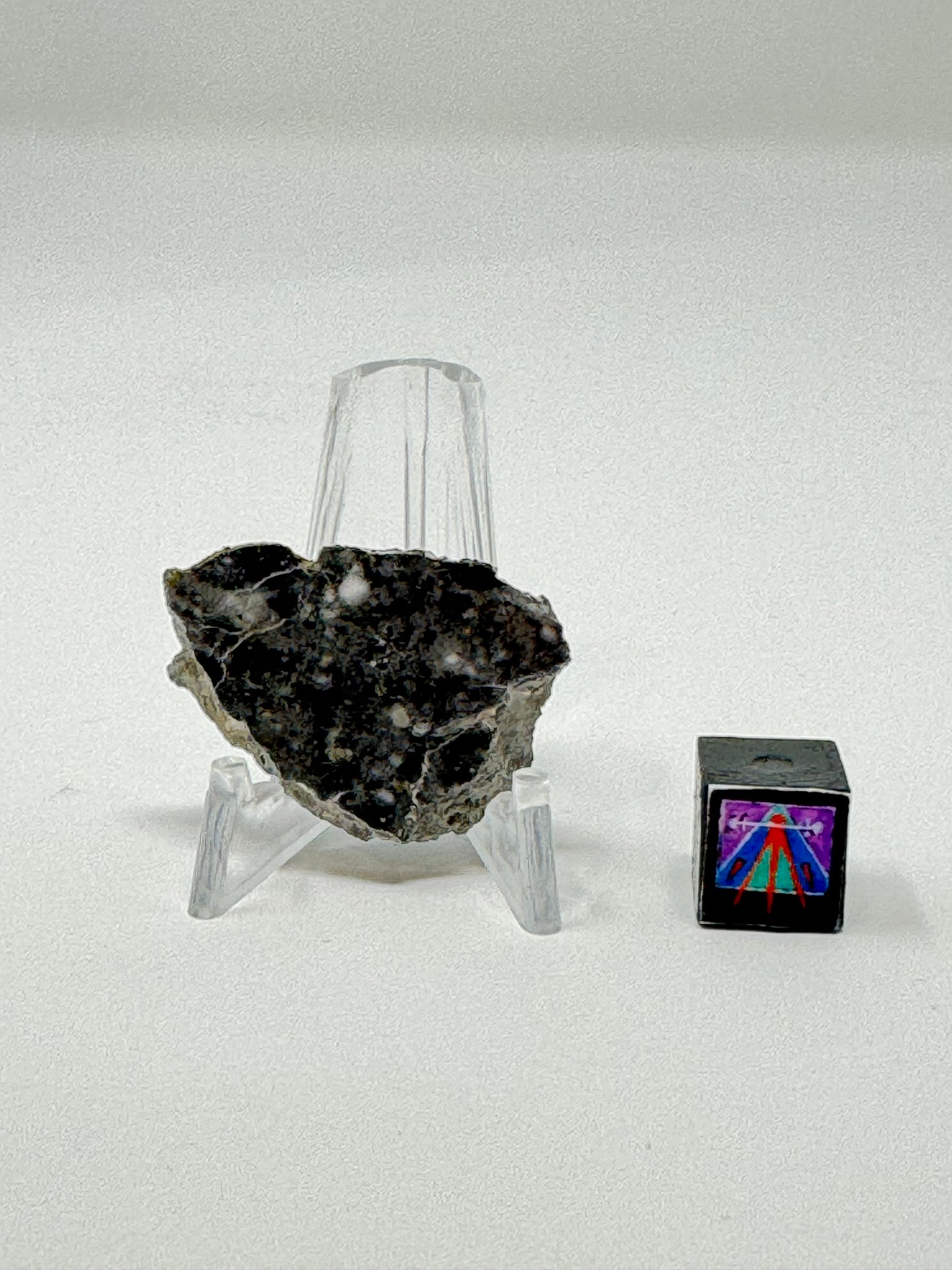 Bechar 003 Lunar Feldspathic Breccia - 4.3g - Full Slice/Polished on One Side