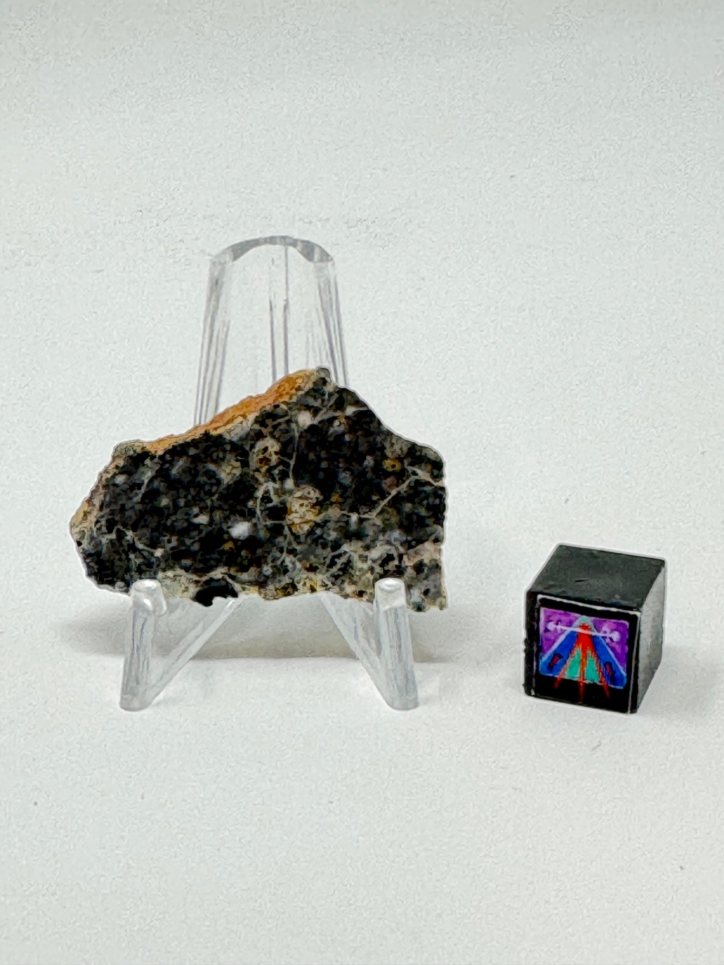 Bechar 003 Lunar Feldspathic Breccia - 3.7g - Polished on One Side