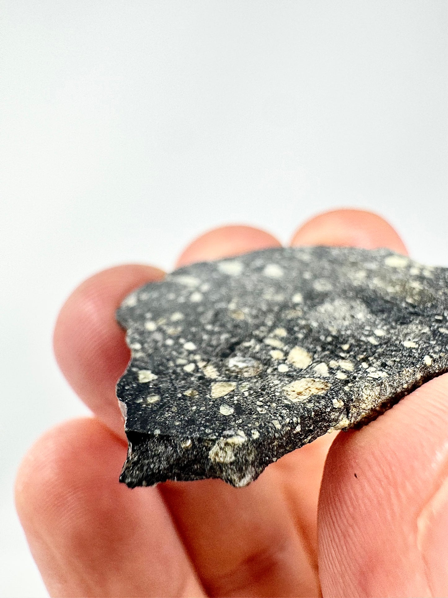 6.3g Stunning Diogenite Meteorite Under Classification - Beautiful Matrix! Parent Body: Asteroid Vesta