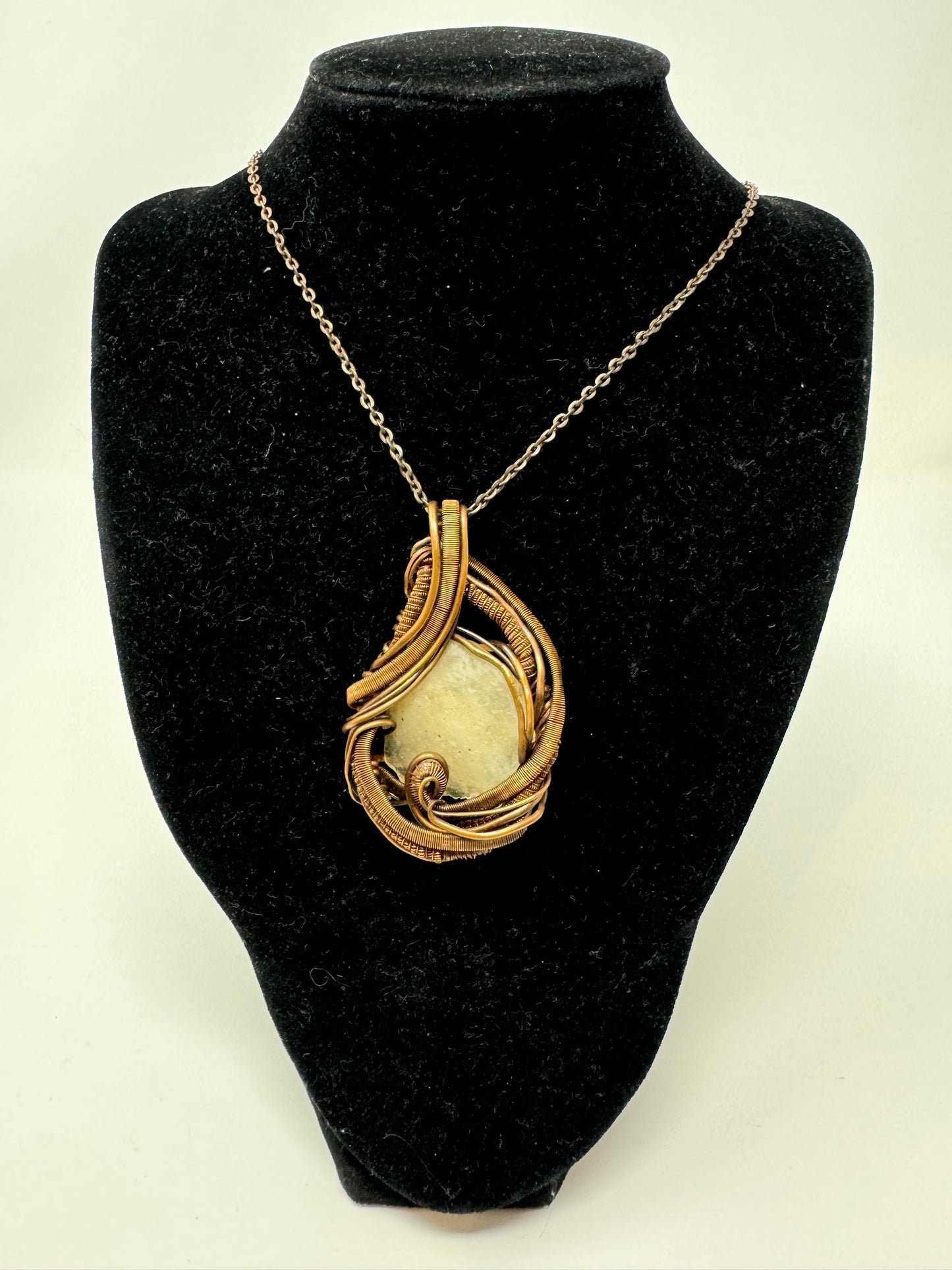 Genuine Libyan Desert Glass Necklace - Copper - One of a Kind/Handmade