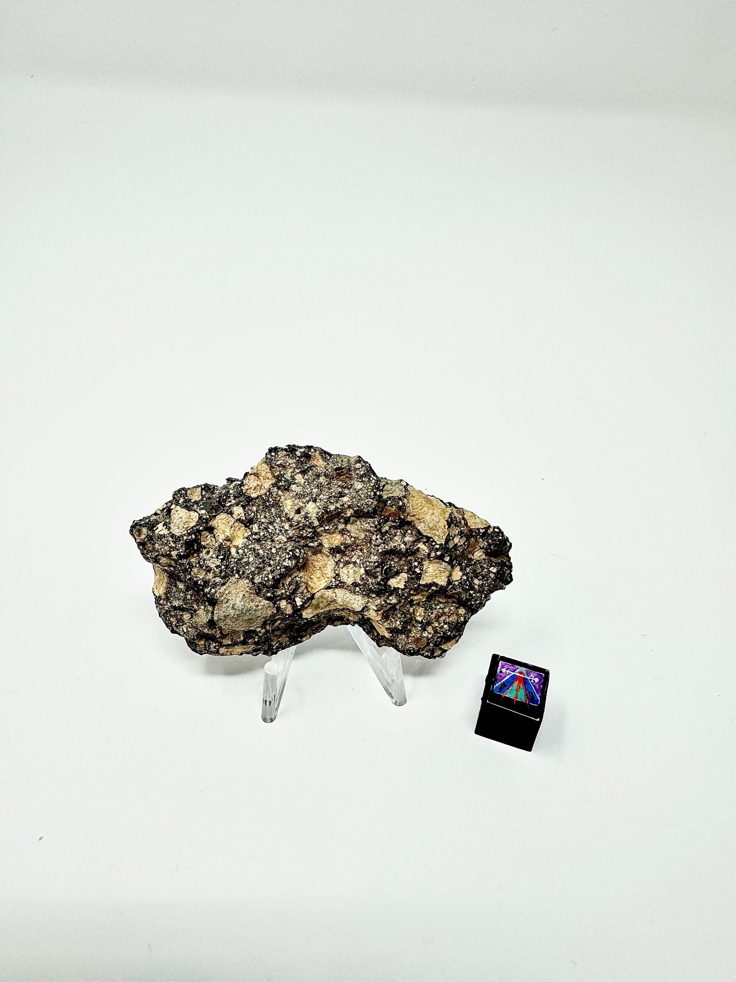 NWA 14685 Lunar Fragmental Breccia End Piece - Polished - 27.5g