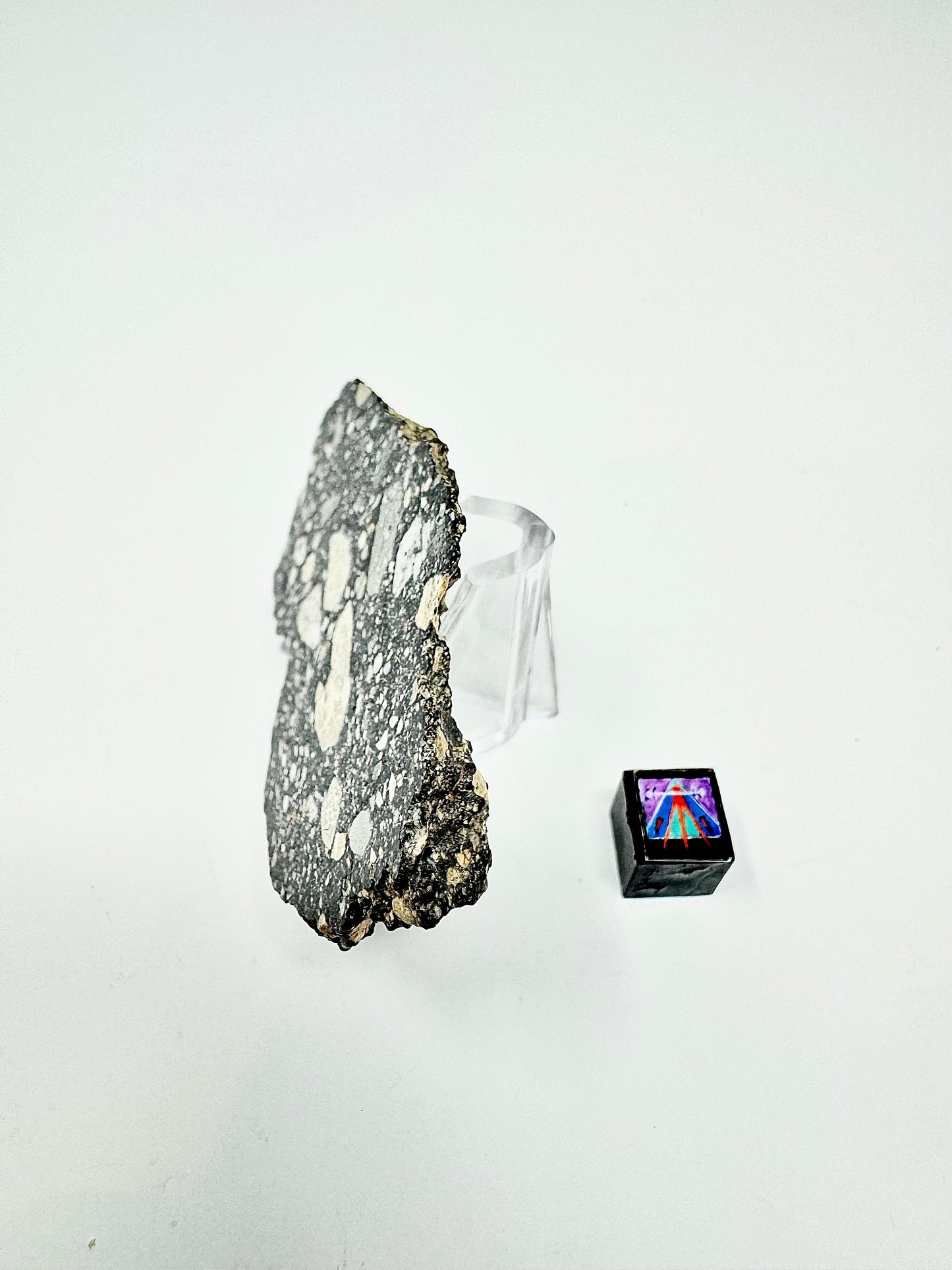 NWA 14685 Lunar Fragmental Breccia End Piece - Polished - 27.5g