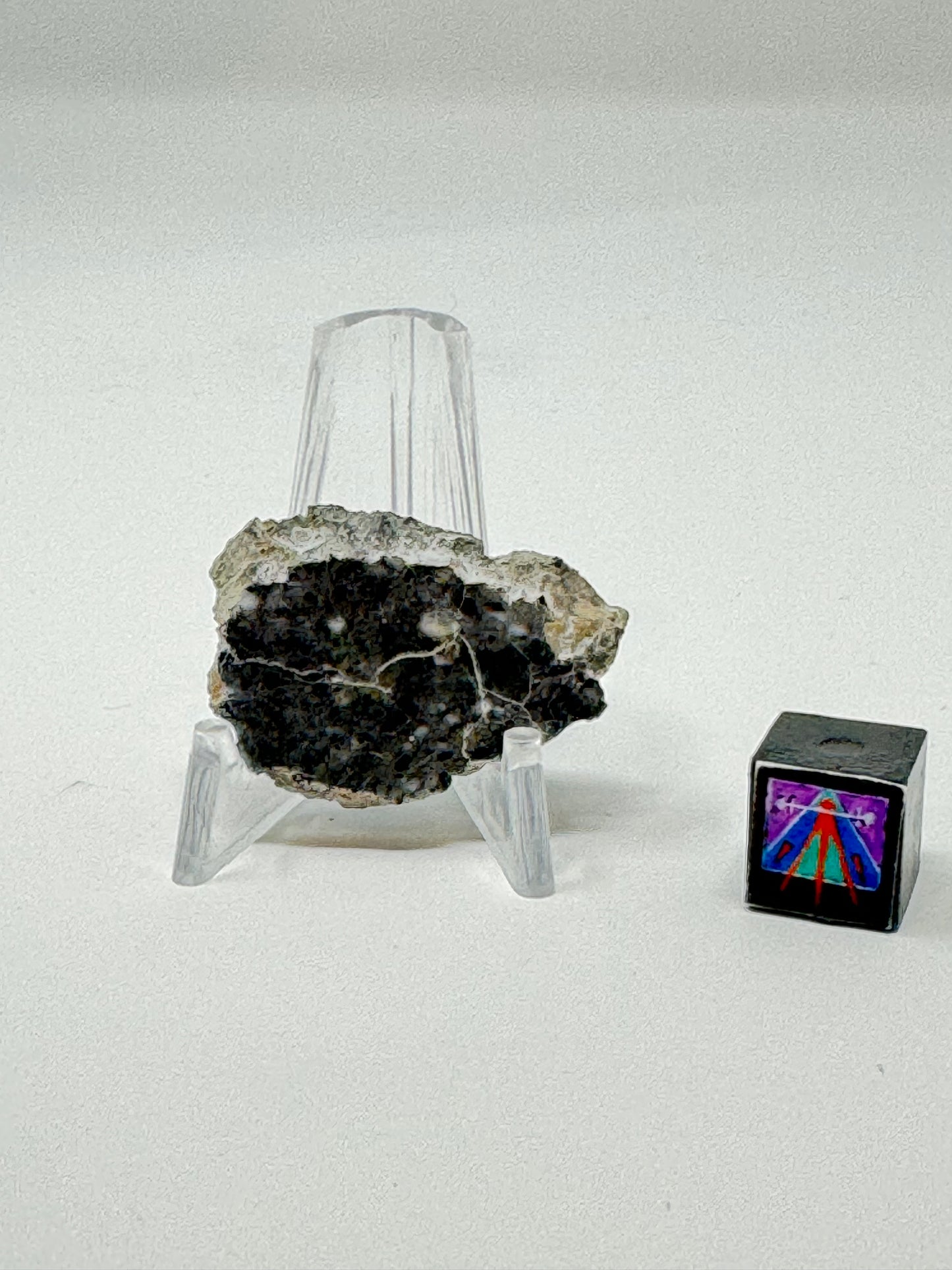 Bechar 003 Lunar Feldspathic Breccia - 4.3g - Full Slice/Polished on One Side