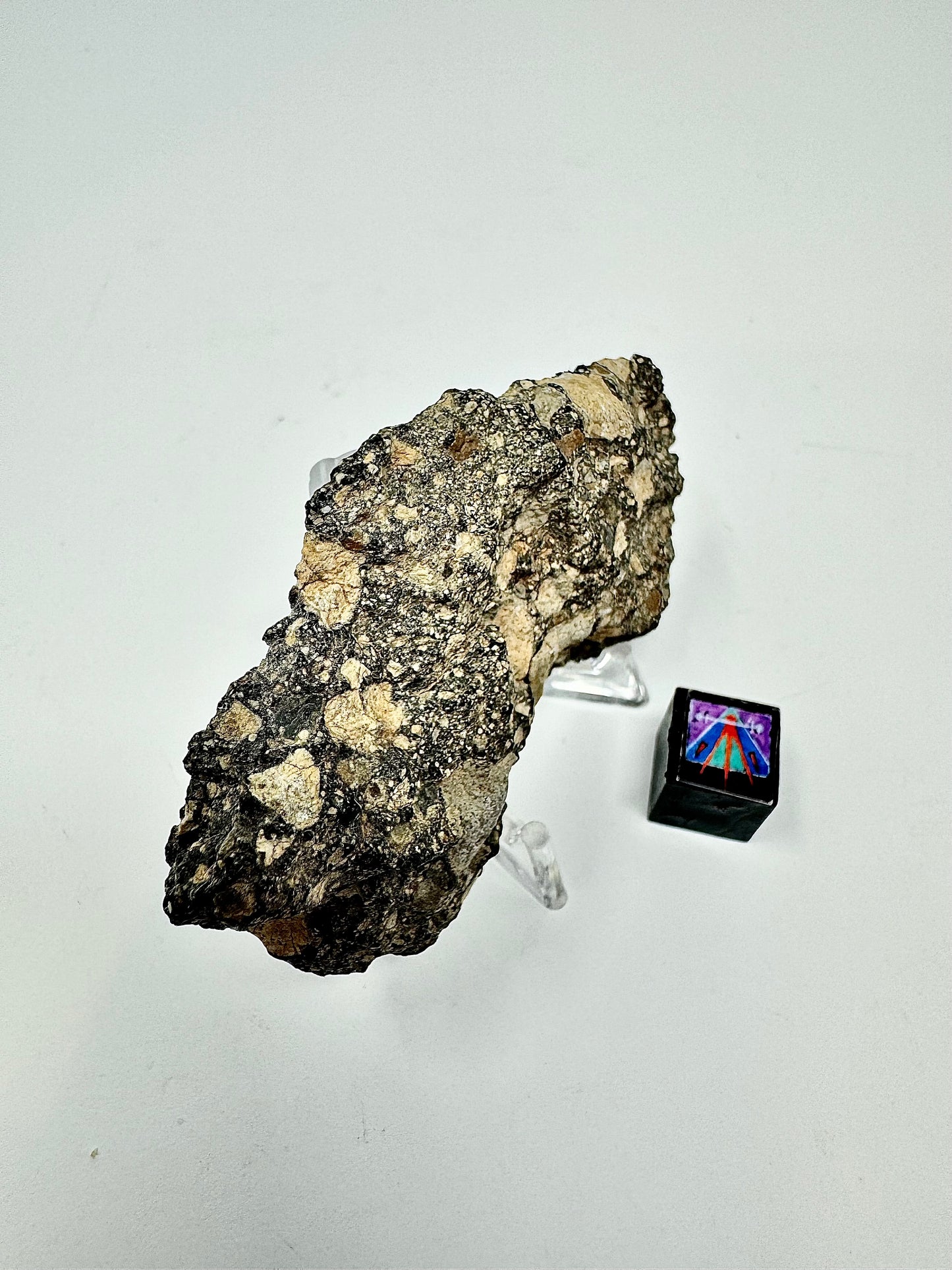 NWA 14685 Lunar Fragmental Breccia End Piece - Polished - 27.5g