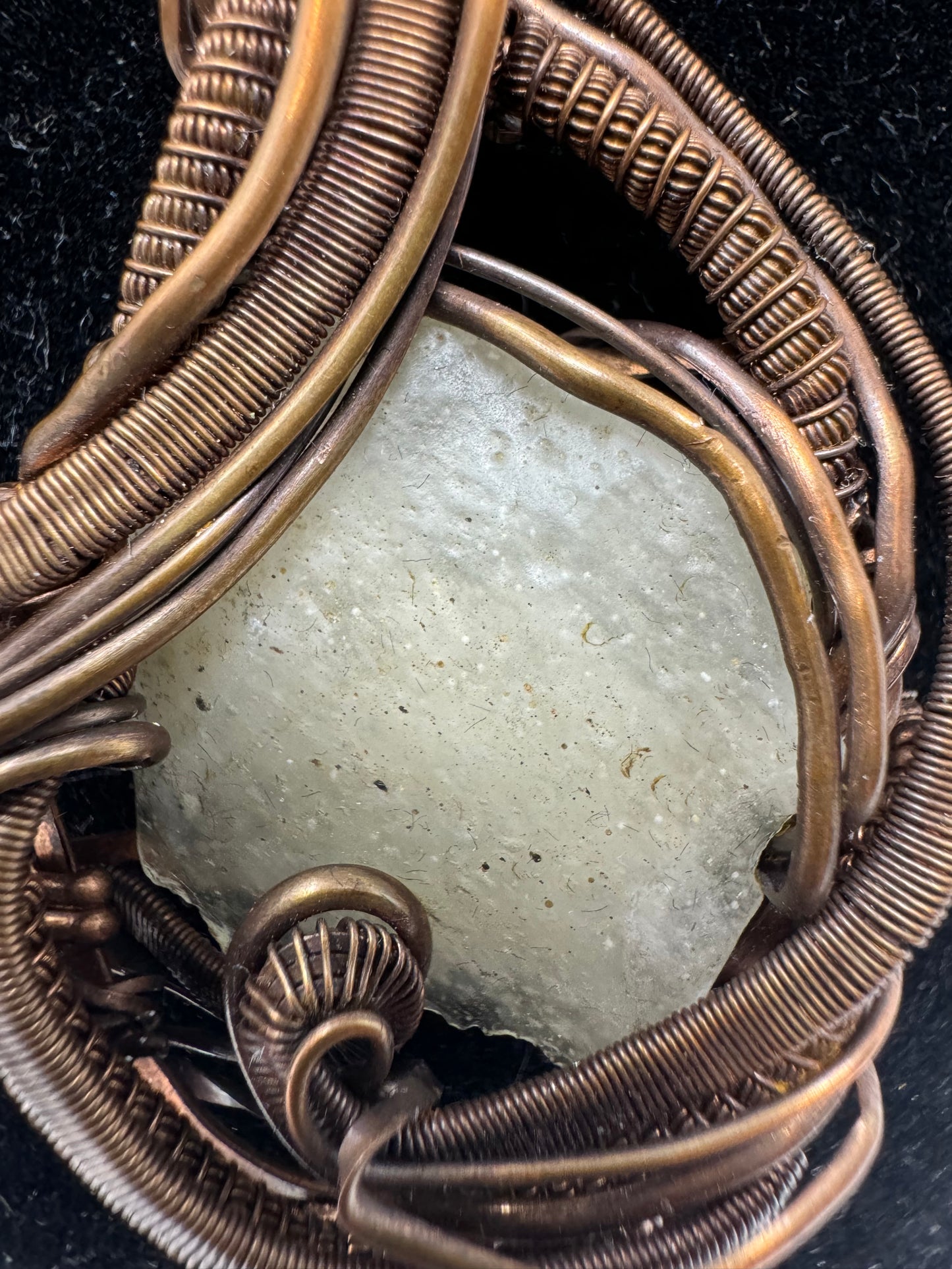 Genuine Libyan Desert Glass Necklace - Copper - One of a Kind/Handmade