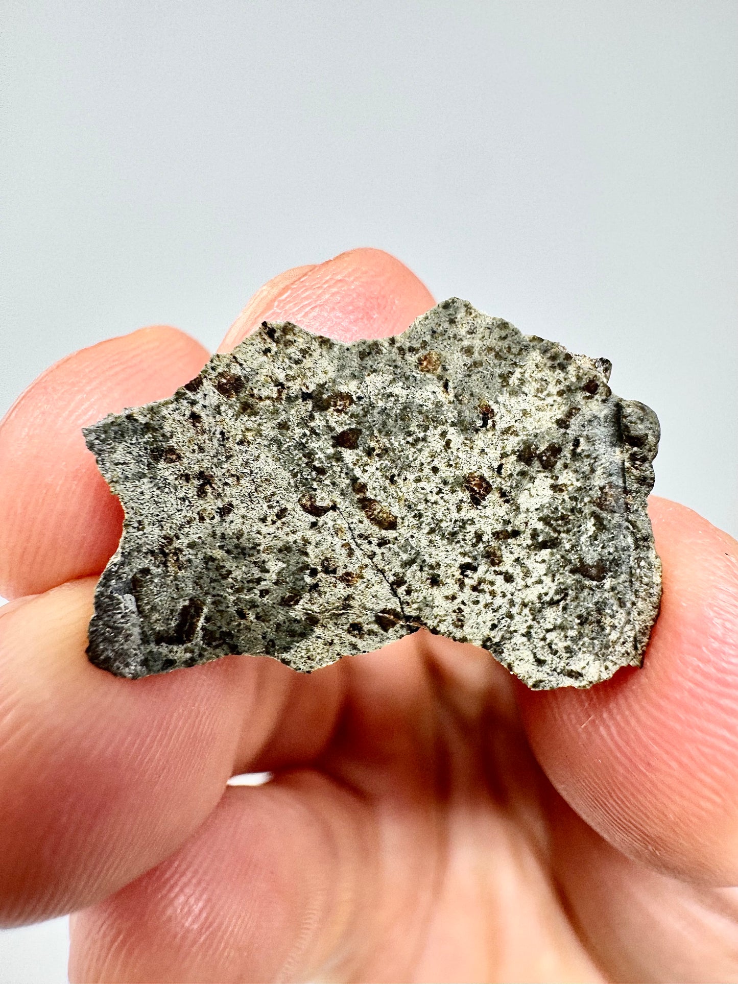 2.4g Genuine Martian Meteorite Amgala 001- Scientifically Studied Rock From Planet Mars