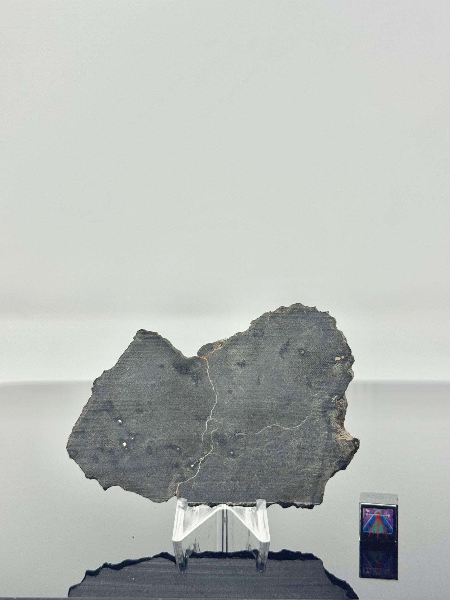 29.7g Genuine Martian Meteorite with Aqueous Alteration - FULL SLICE - Pending Classification - Scientifically Studied Rock From Planet Mars