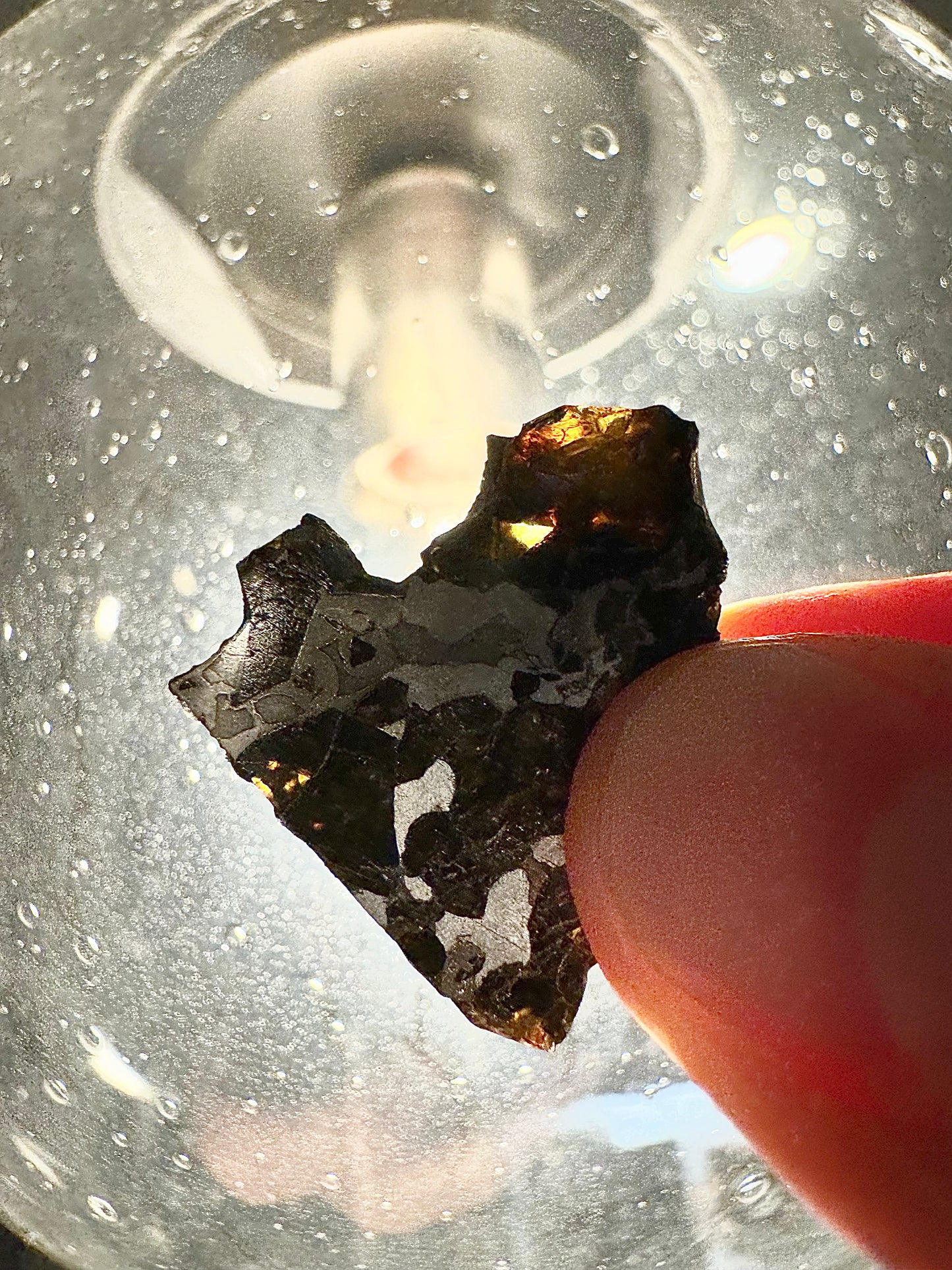 Brahin Pallasite Meteorite - 5.5g - From The Mantle/Core Of An Asteroid - Semi Translucent