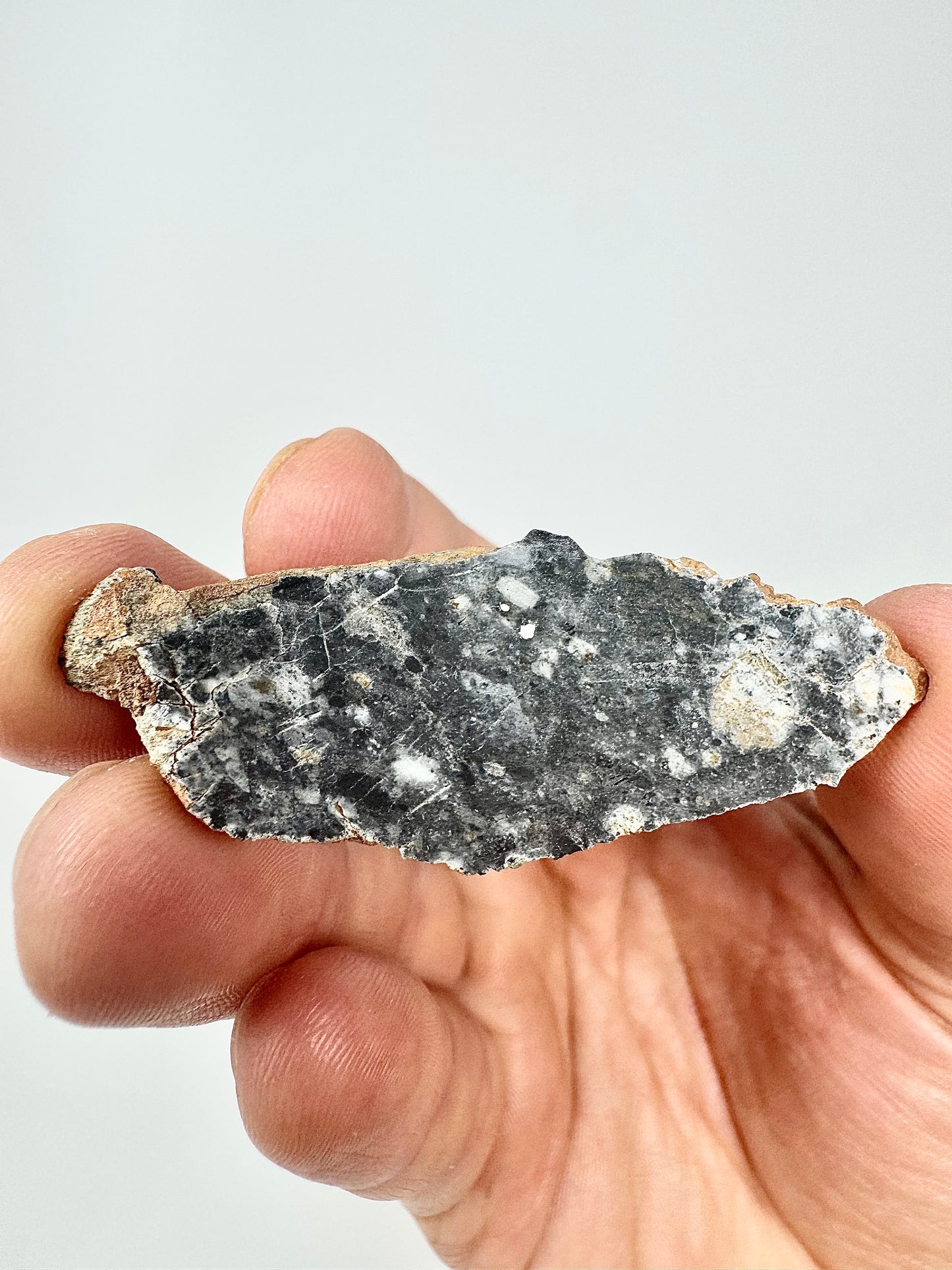 Stunning Bechar 003 Lunar Feldspathic Breccia - Full Slice - 5.5g - A Piece Of Our Moon!