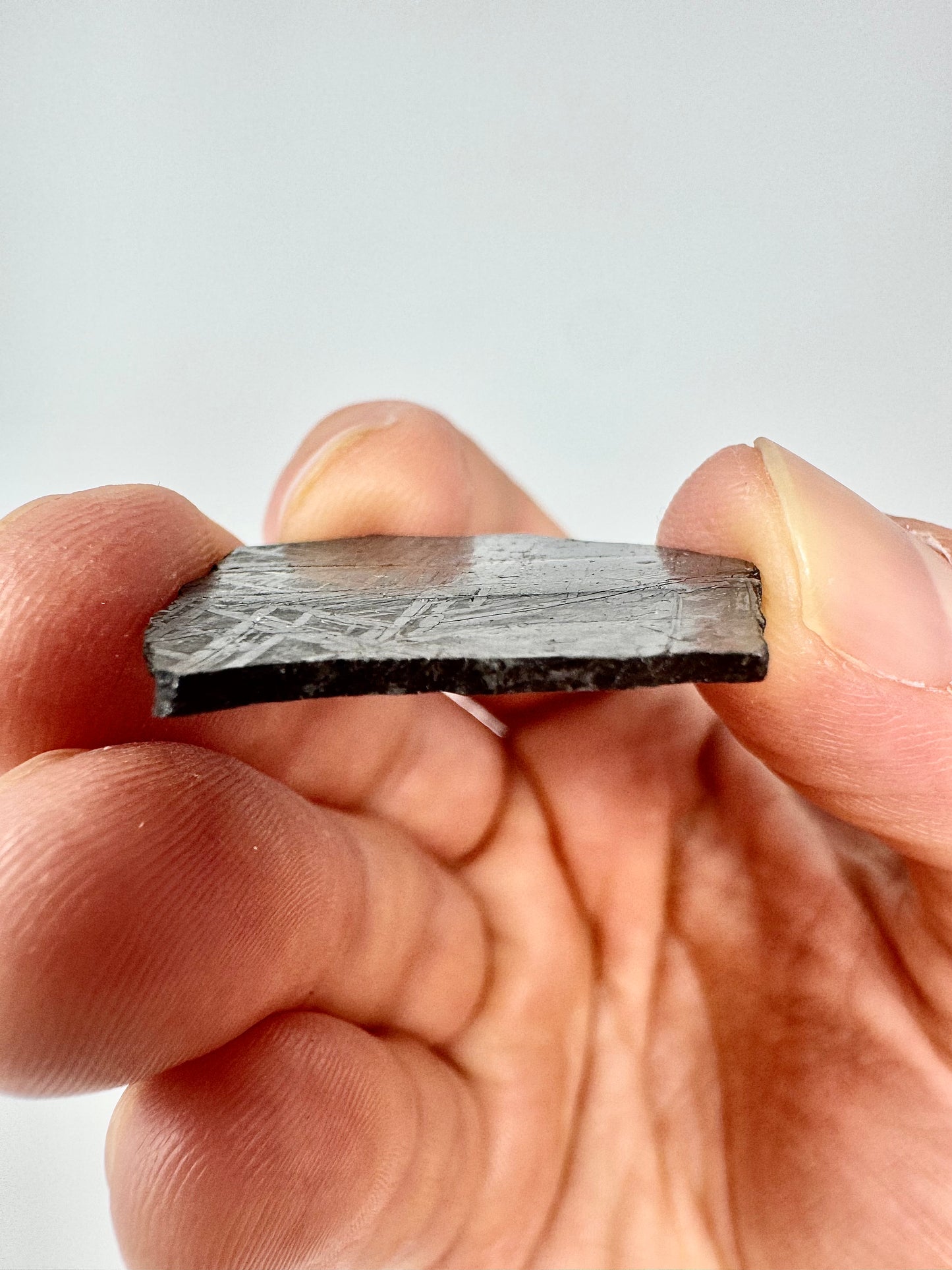 Beautiful, Newly Discovered Iron Meteorite - 7.4g Full Slice