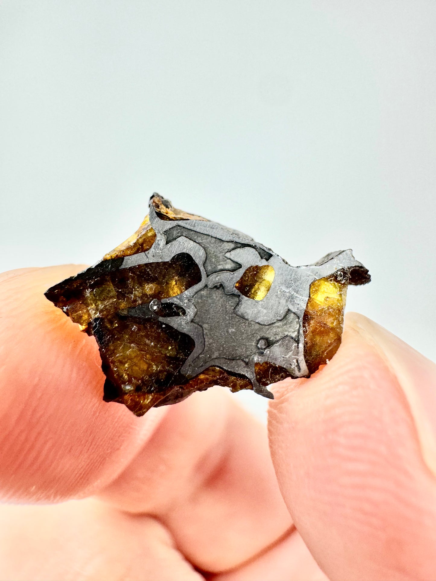 Brahin Pallasite Meteorite - 1.5g - From The Mantle/Core Of An Asteroid - Grade A Translucency