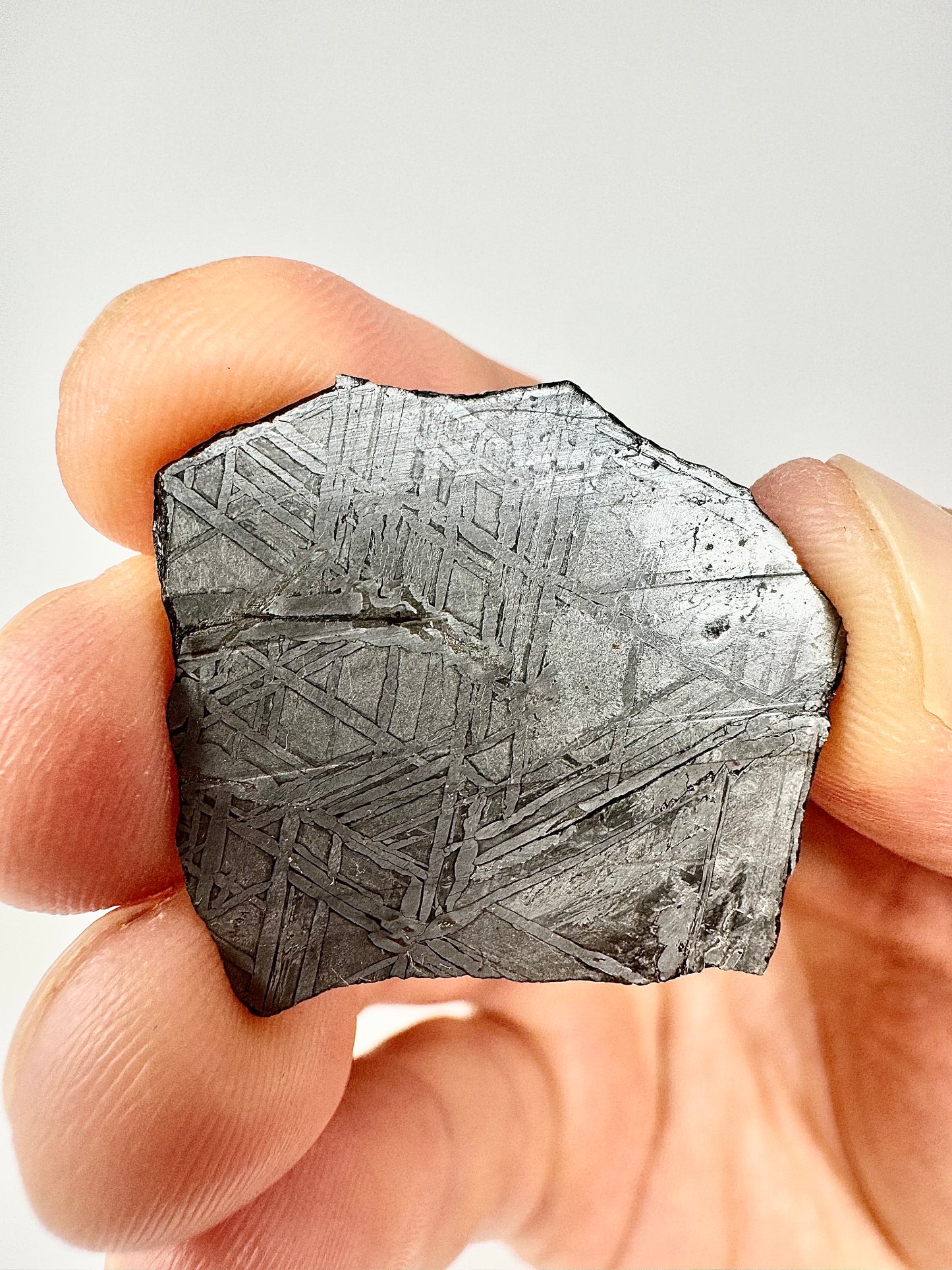 Beautiful, Newly Discovered Iron Meteorite - 7.4g Full Slice