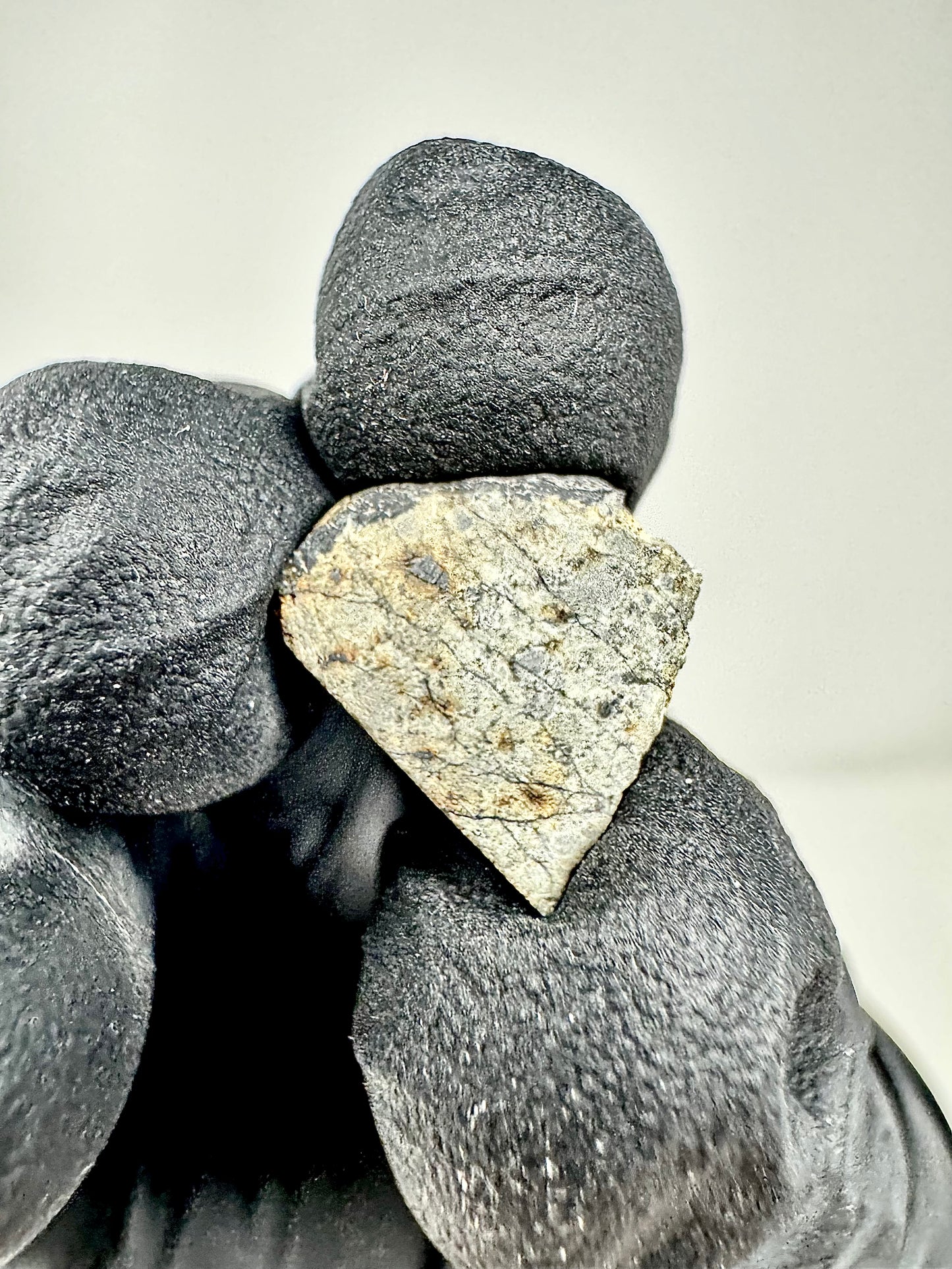 0.7g Chelyabinsk Brecciated Meteorite - Jet Black Crust - Incredibly Fresh and Discovered Immediately After the Fall!