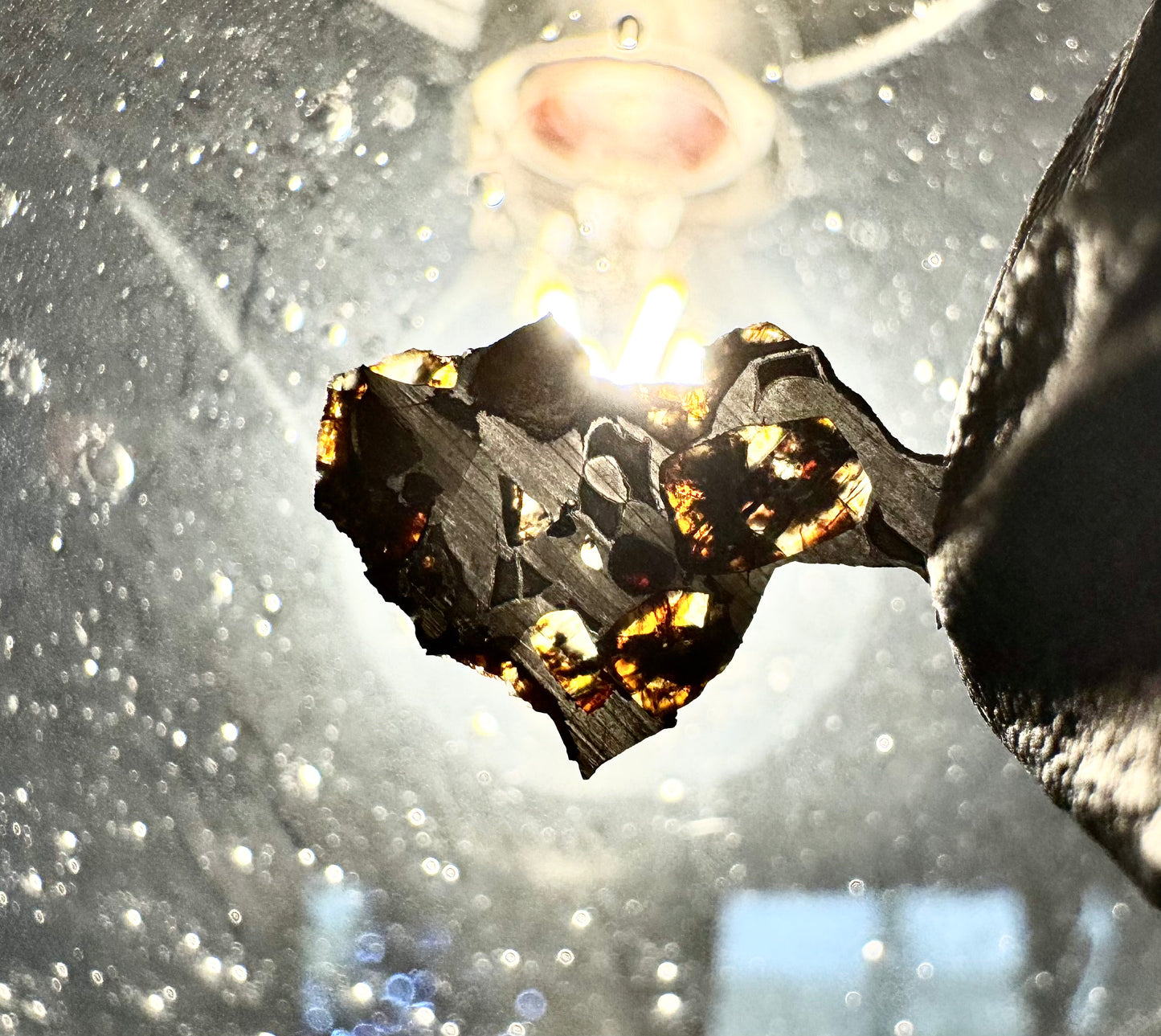 Beautifully Translucent Seymchan Pallasite Meteorite - 0.5g - From An Asteroid