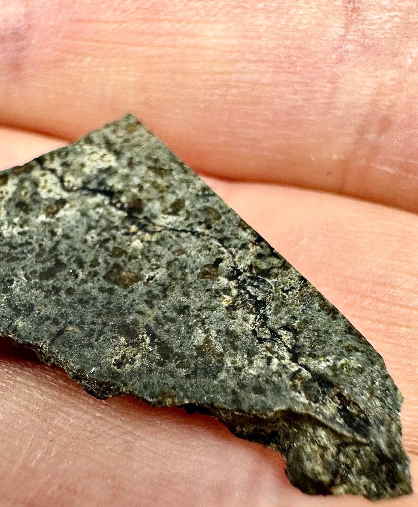 2.4g Genuine Martian Meteorite Amgala 001 with Shock Vein! Scientifically Studied Rock From Planet Mars