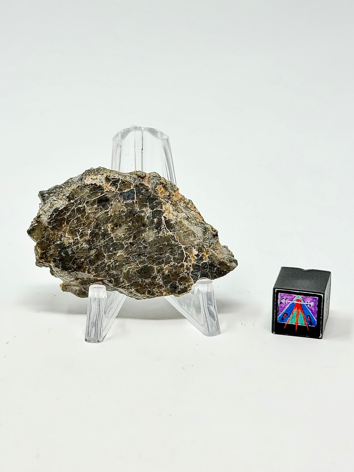 Laâyoune 002 Lunar Meteorite - Beautiful Polish on One Side - 7.8g