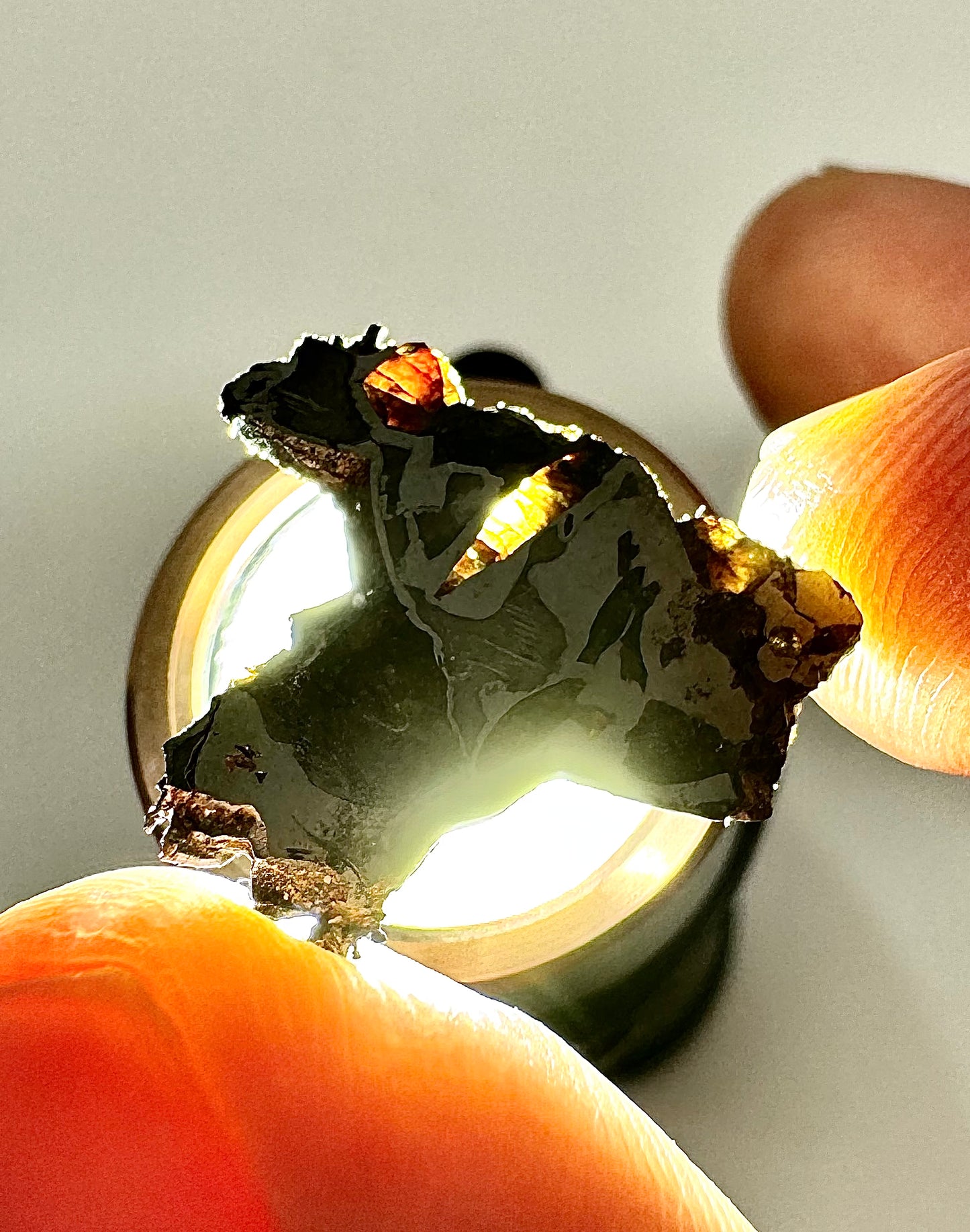 Brahin Pallasite Meteorite - 1.4g - From The Mantle/Core Of An Asteroid - Grade B Translucency