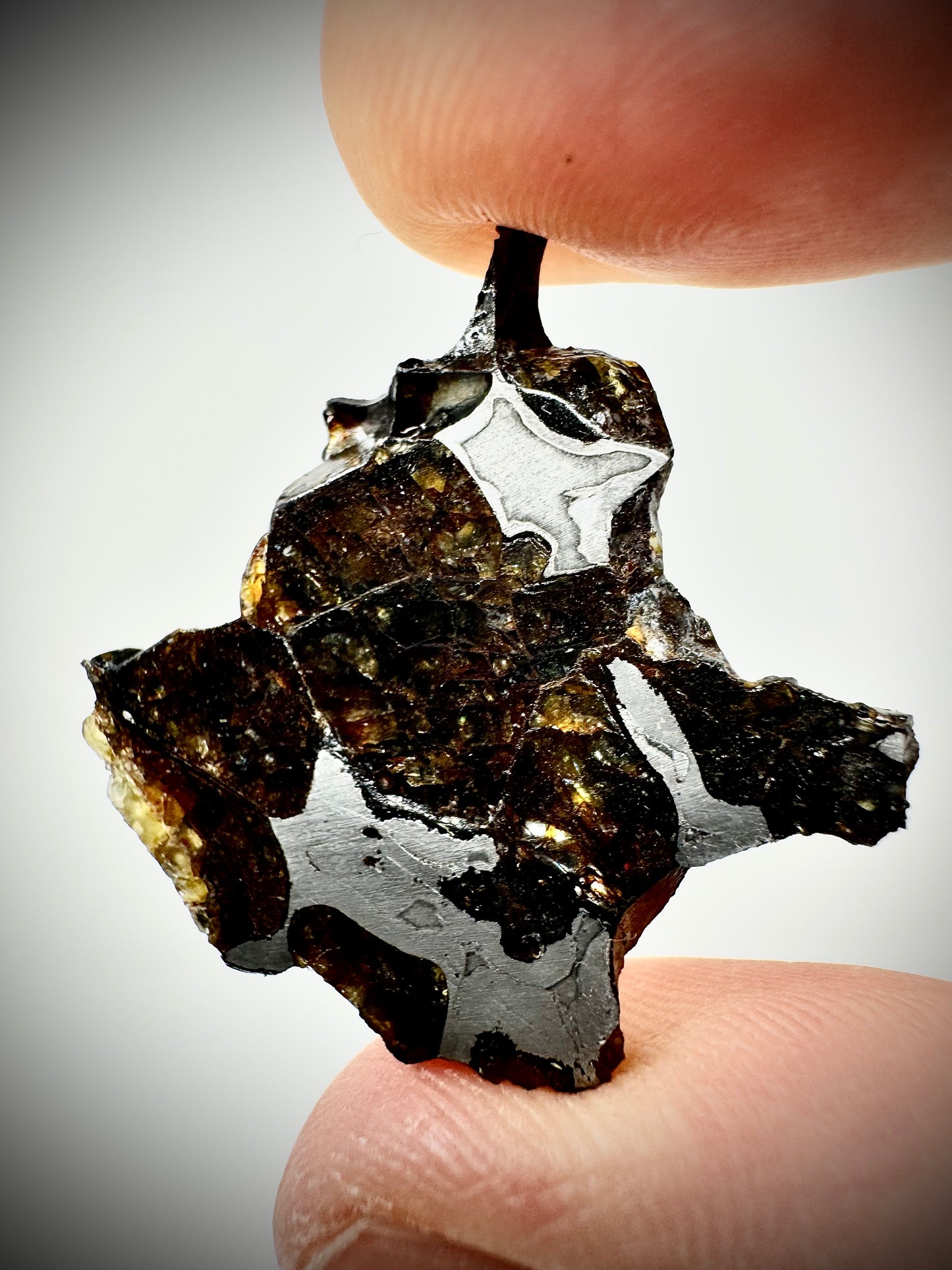 Brahin Pallasite Meteorite - 4.3g - From The Mantle/Core Of An Asteroid - Semi Translucent