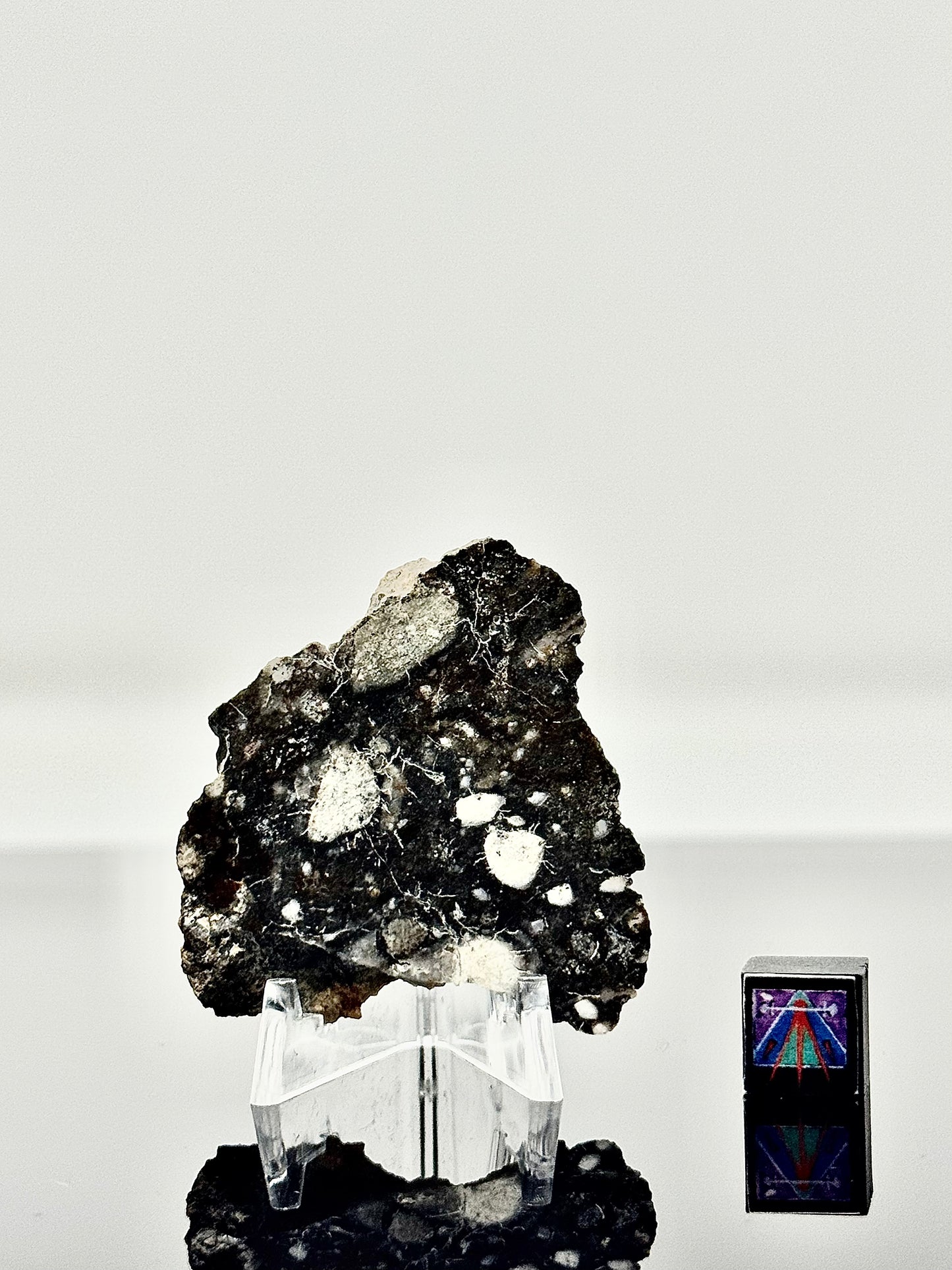 NWA 17270 Lunar Meteorite - END CUT - Colorful Meteorite From Our Moon! 11.9g