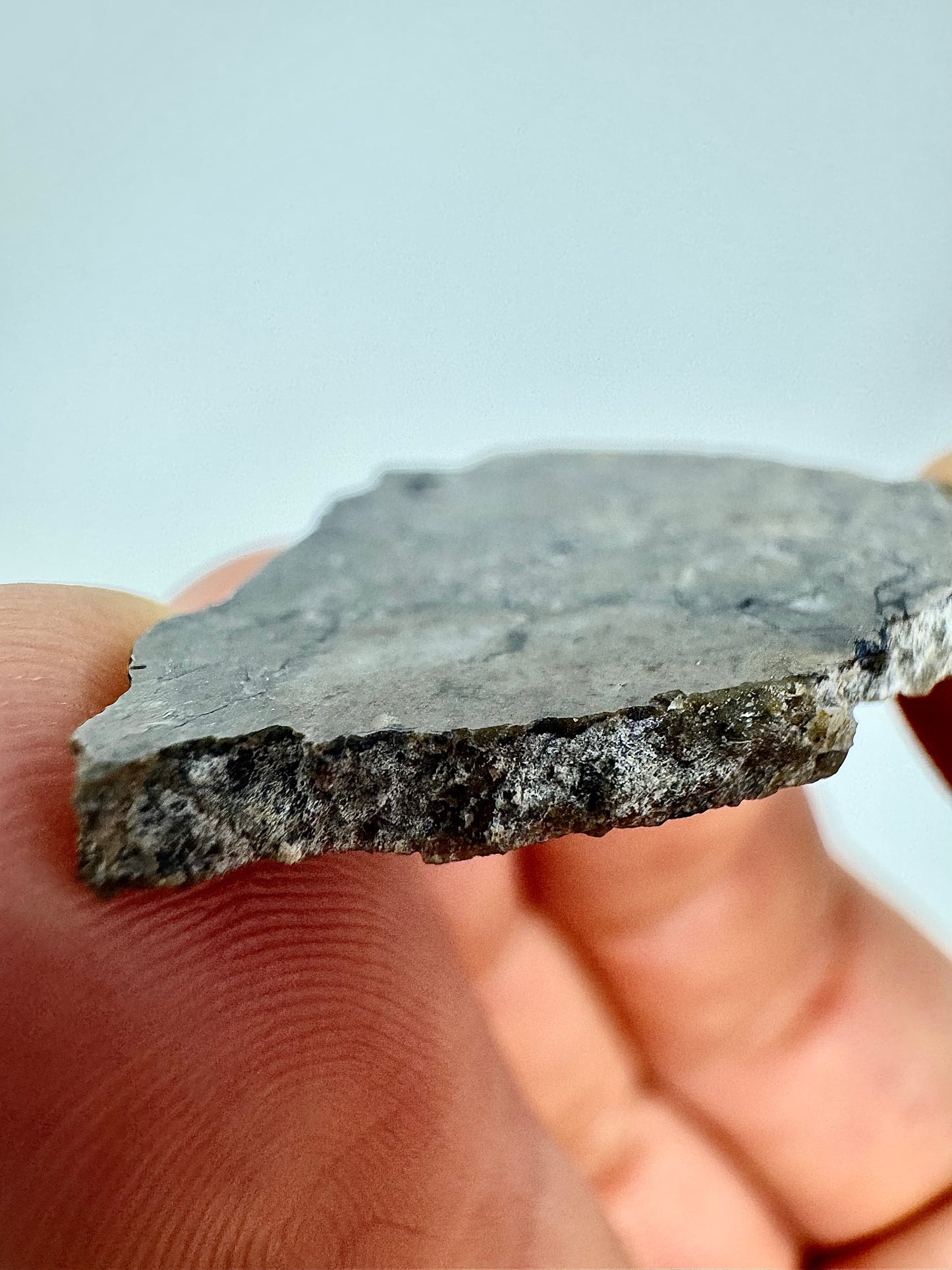 Laâyoune 002 Lunar Meteorite - Beautiful Polish on One Side - 2.4g