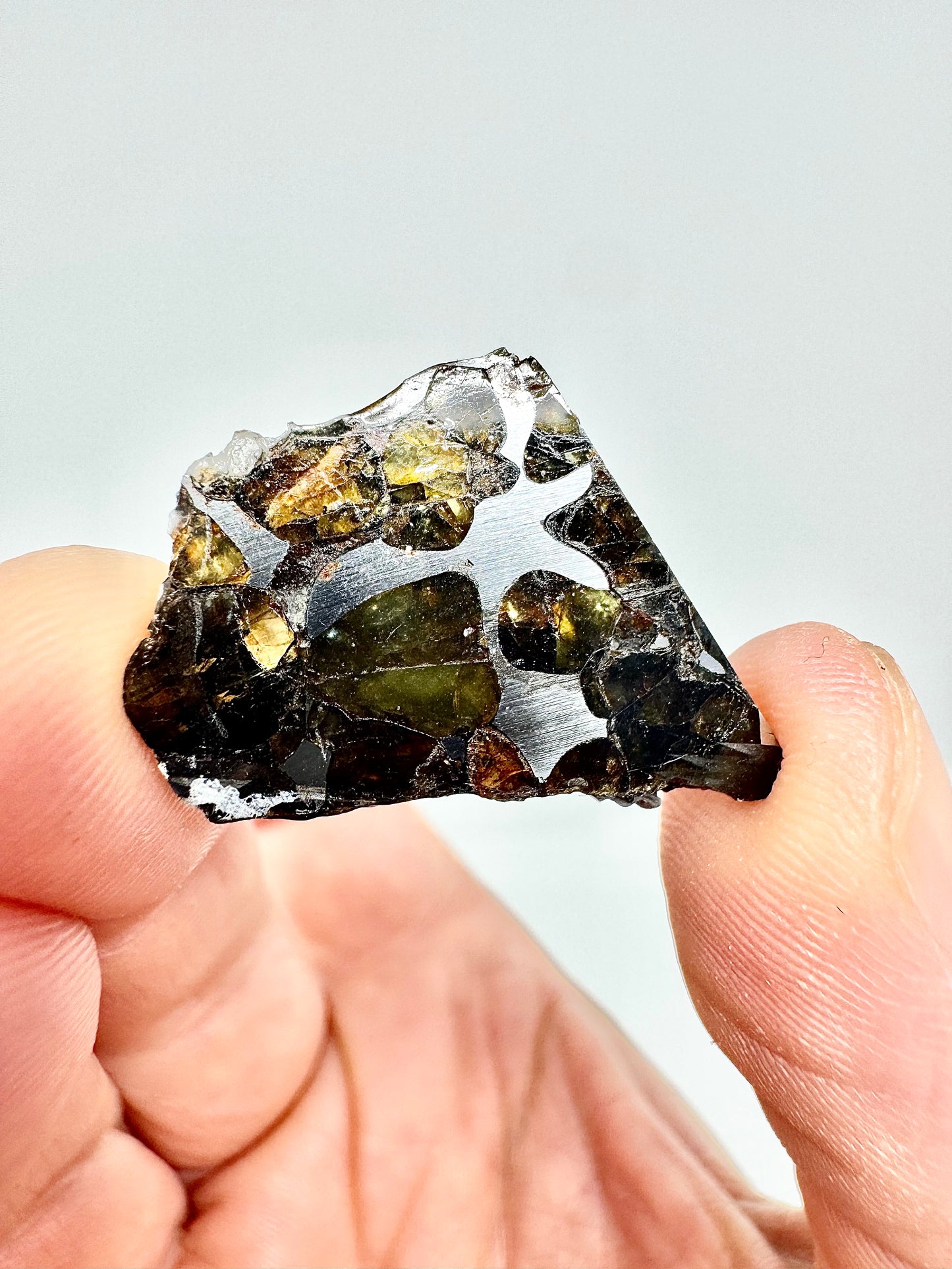 Brahin Pallasite Meteorite - 3.9g - From The Mantle/Core Of An Asteroid