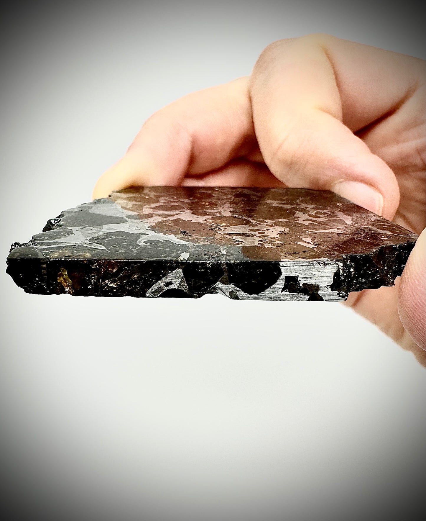 Brahin Pallasite Meteorite - 52.2g - From The Mantle/Core Of An Asteroid - Thick Cut - Very Little Translucency
