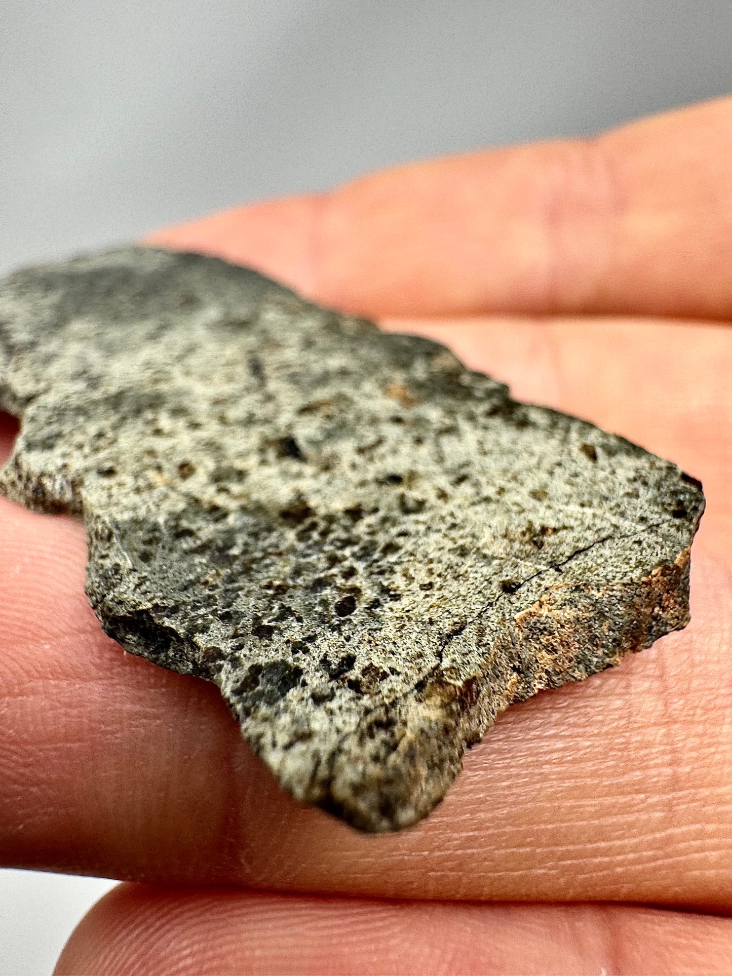 9.2g Genuine Martian Meteorite Amgala 001 with Shock Vein! Scientifically Studied Rock From Planet Mars