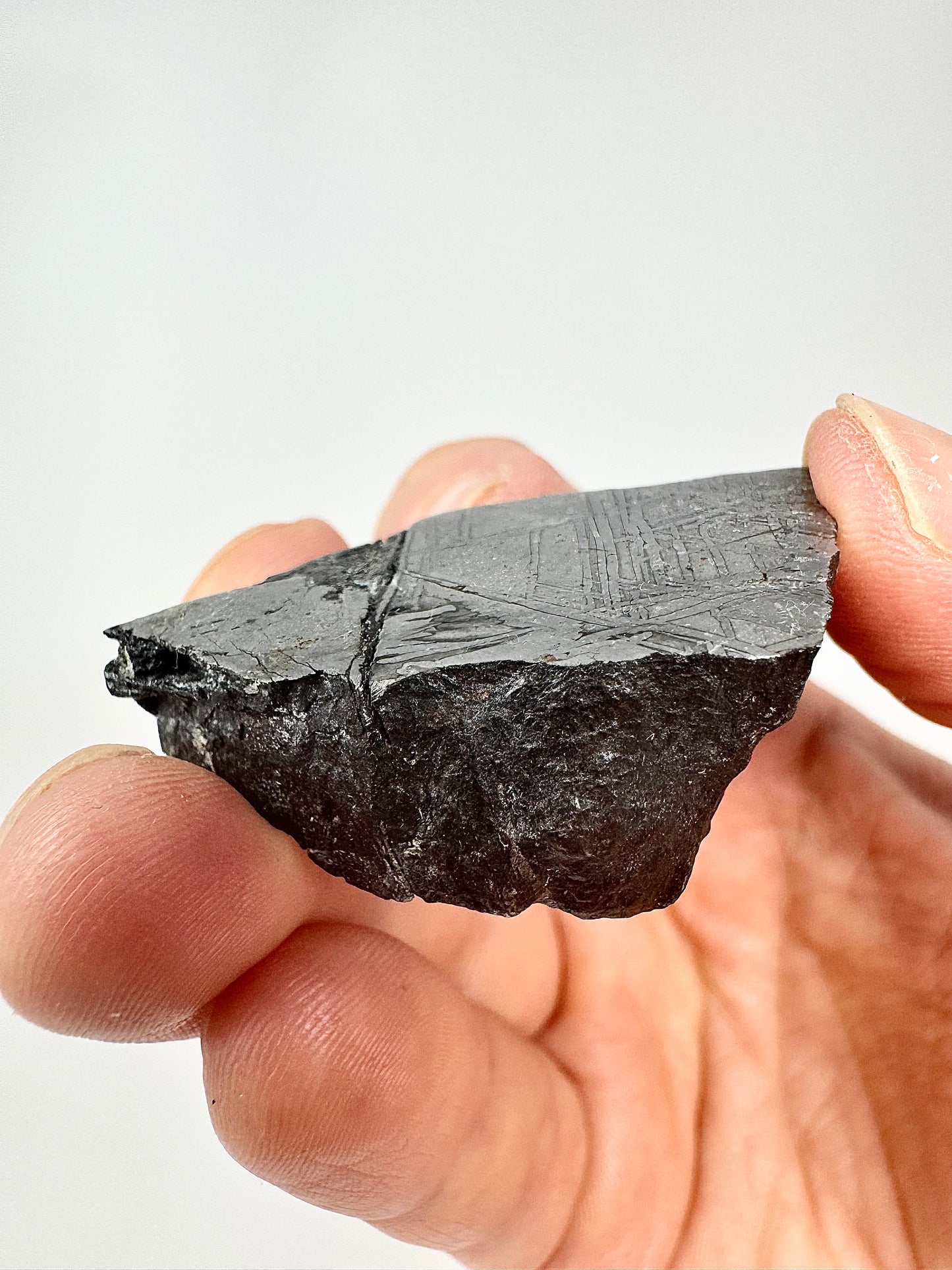 Beautiful, Newly Discovered Iron Meteorite End Cut - Heavy! 65.8g