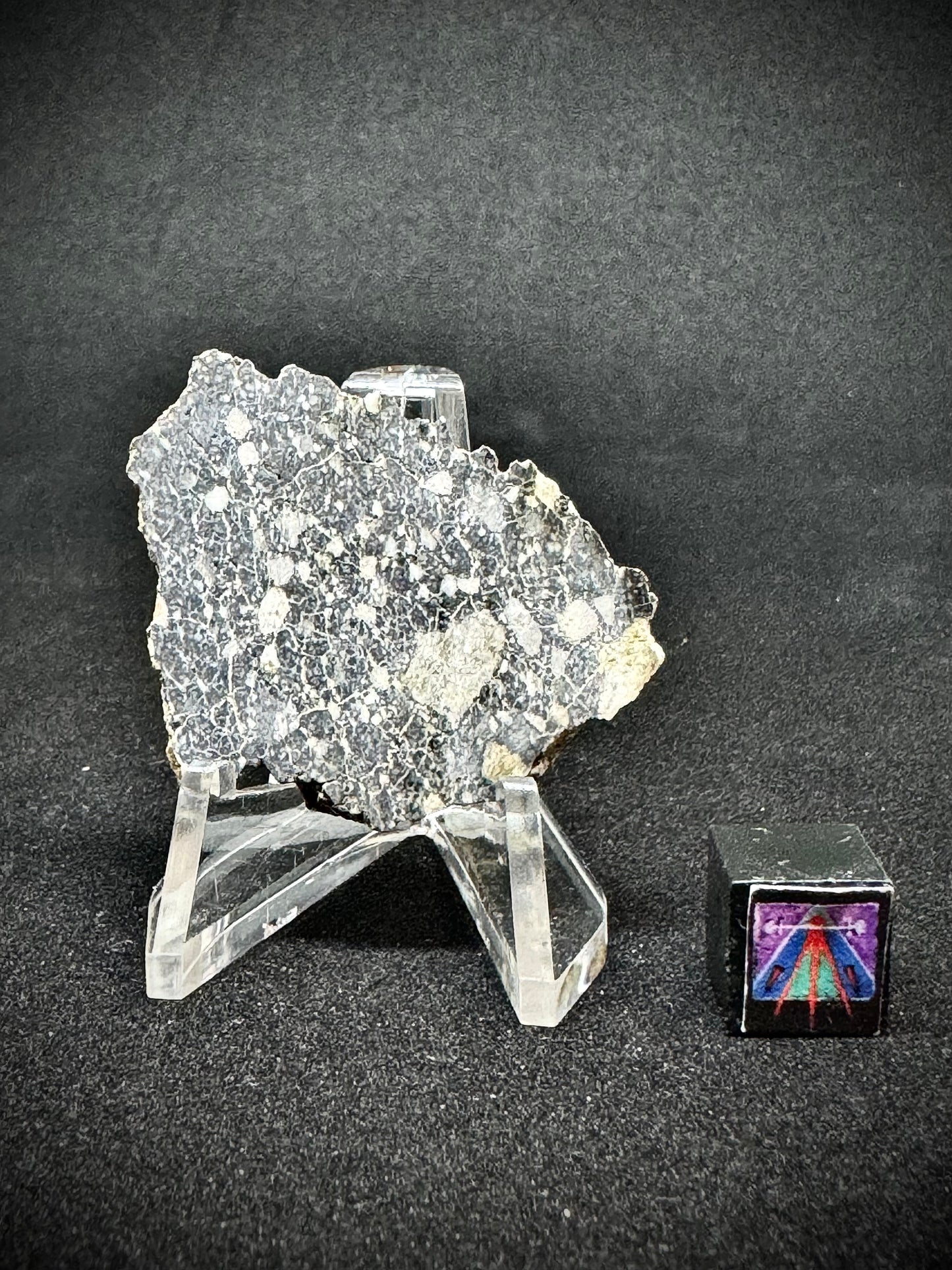 NWA 14685 Lunar Fragmental Breccia - Full Slice - 5.2g