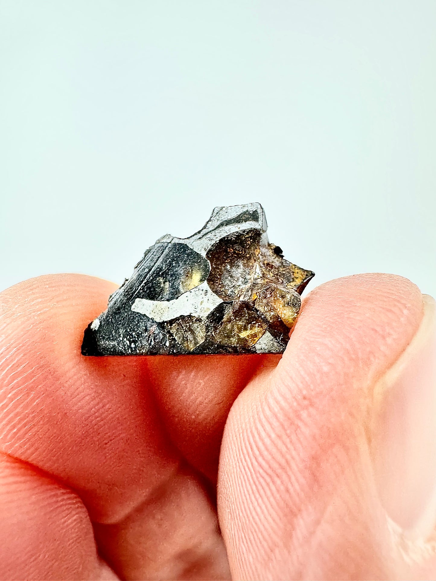 Brahin Pallasite Meteorite - 1.3g - From The Mantle/Core Of An Asteroid - Grade A Translucency