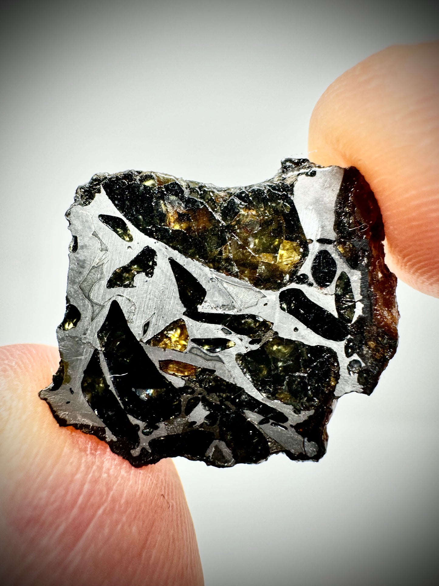 Brahin Pallasite Meteorite - 3.0g - From The Mantle/Core Of An Asteroid - Translucent