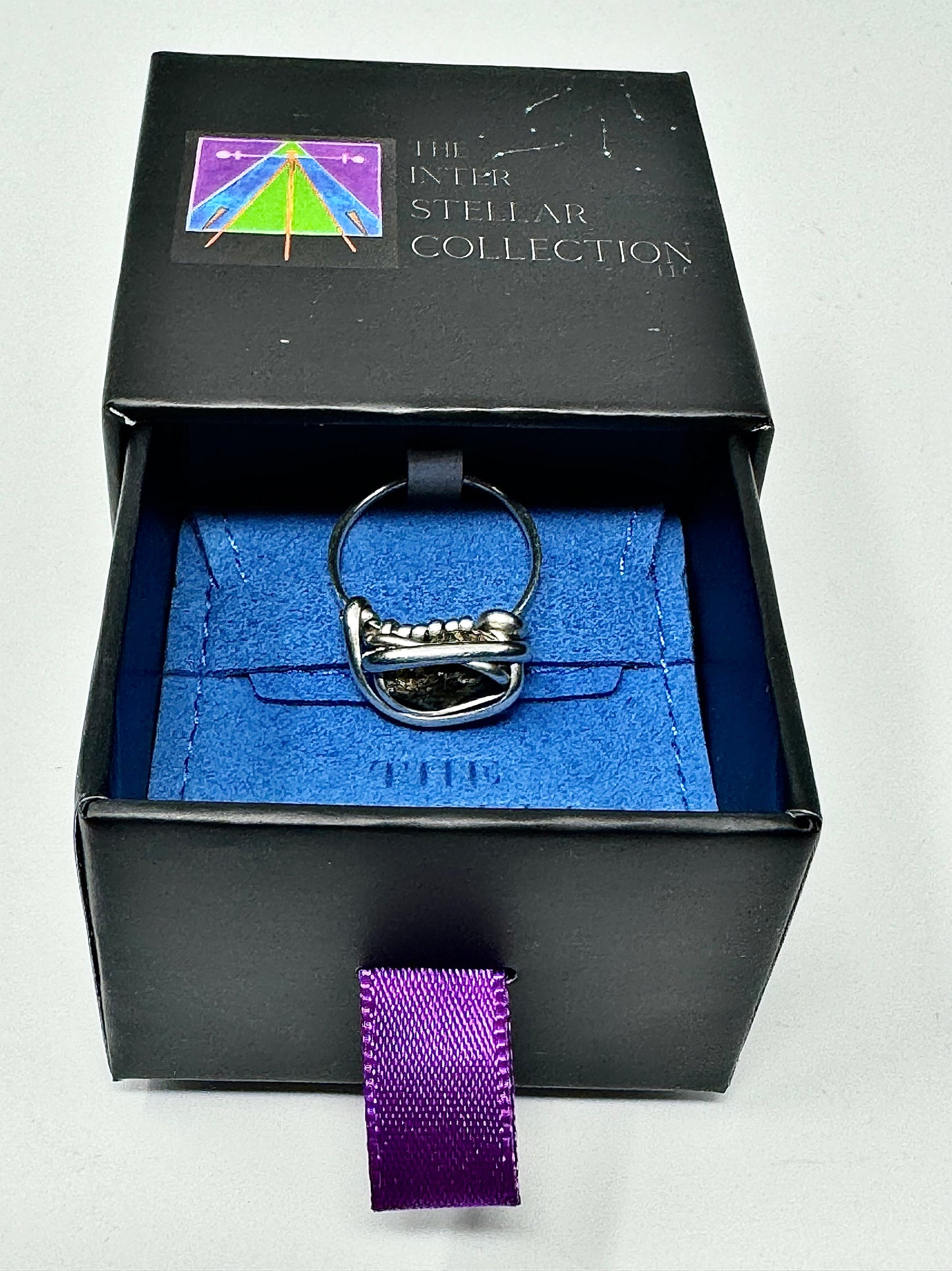 Handmade Ring - NWA 7831 Meteorite (Parent Body: Asteroid) in Sterling Silver - Size 4.5 - One of a Kind