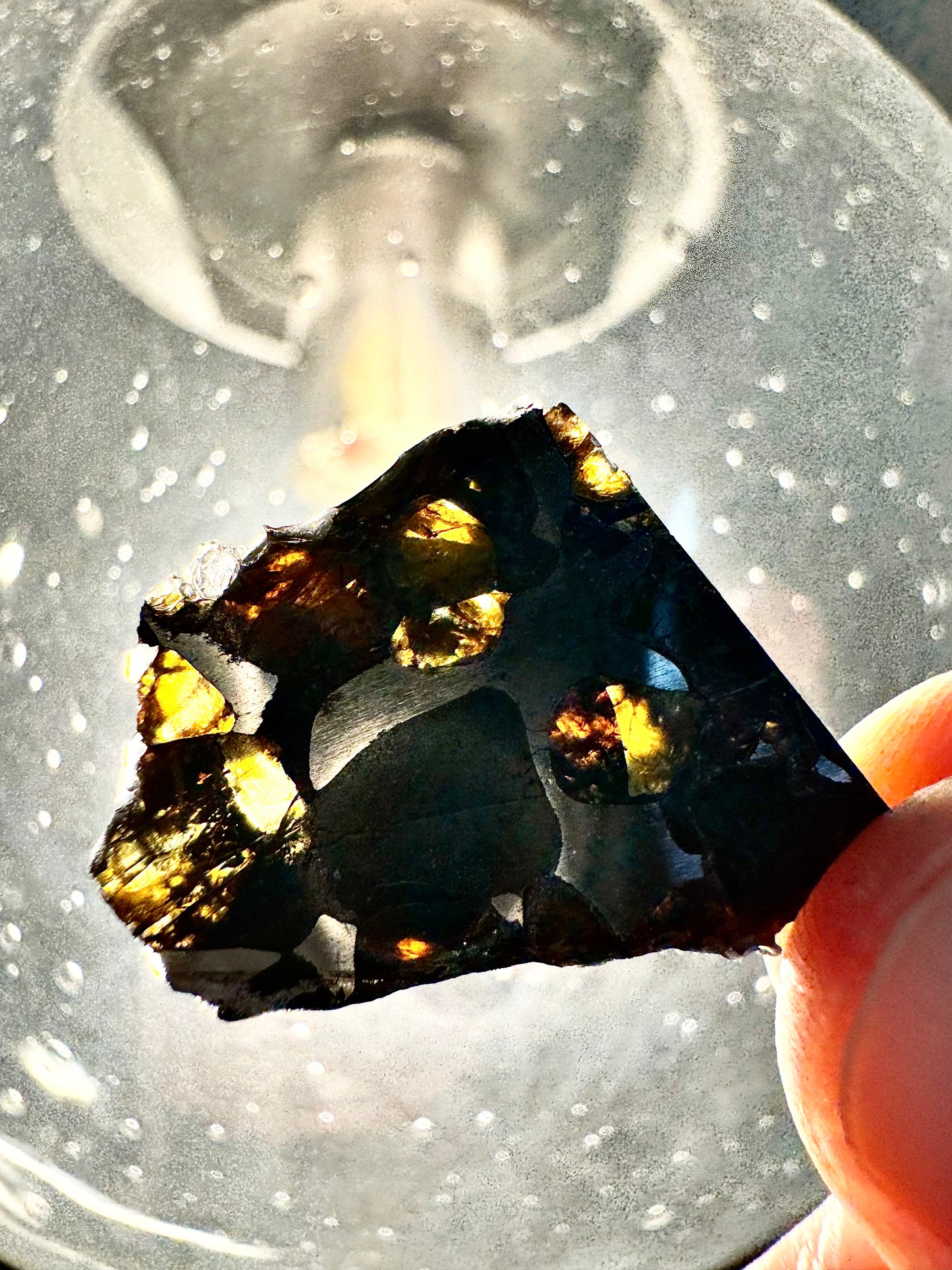 Brahin Pallasite Meteorite - 3.9g - From The Mantle/Core Of An Asteroid