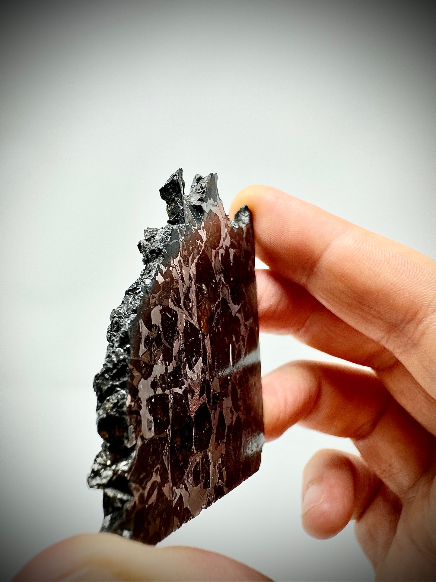 Brahin Pallasite Meteorite - 54.2g - From The Mantle/Core Of An Asteroid - Thick Cut - Very Little Translucency