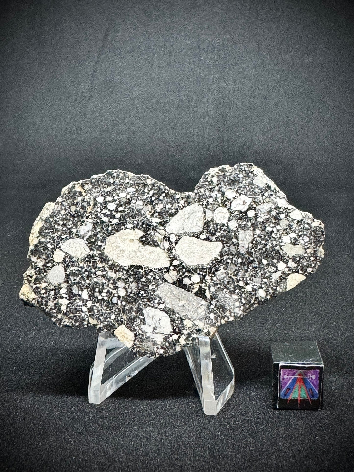 NWA 14685 Lunar Fragmental Breccia End Piece - Polished - 27.5g