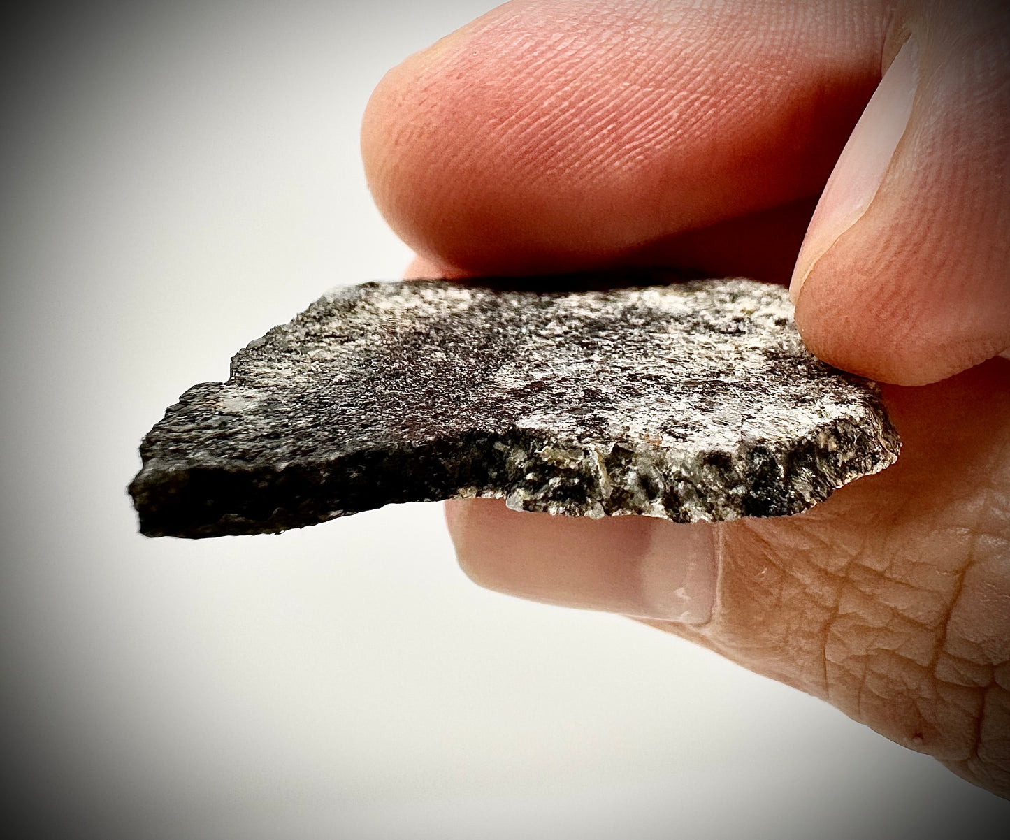 Ksar Ghilane 022 Ungrouped Achondrite - 3.8g Full Slice - Black and White Matrix - A Meteorite That’s About To Make History!