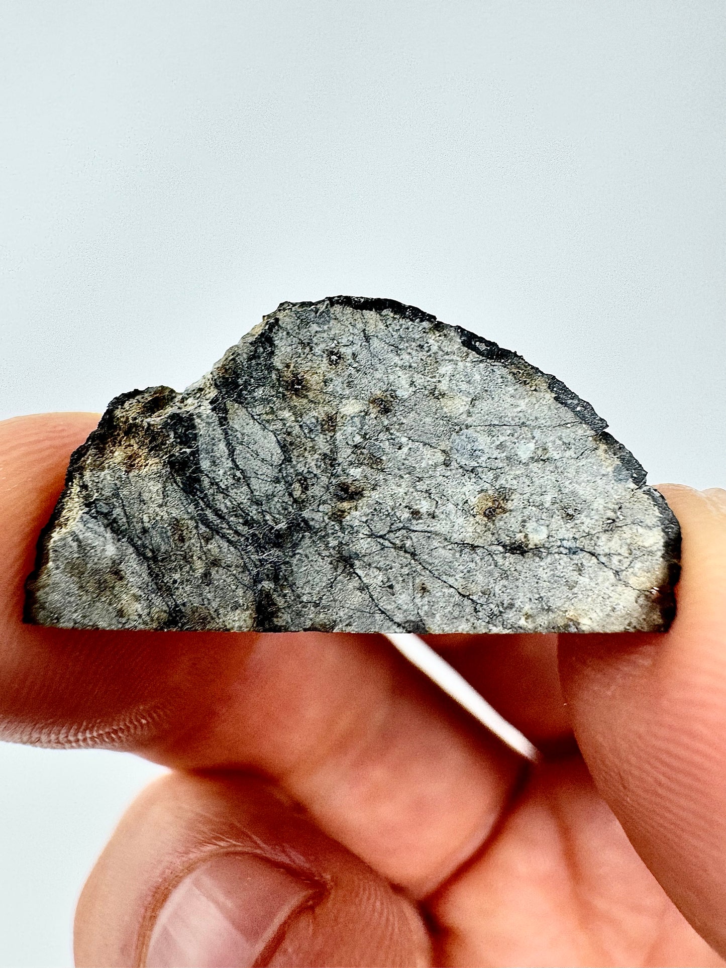 2.0g Chelyabinsk Brecciated Meteorite - Jet Black Crust - Incredibly Fresh and Discovered Immediately After the Fall!