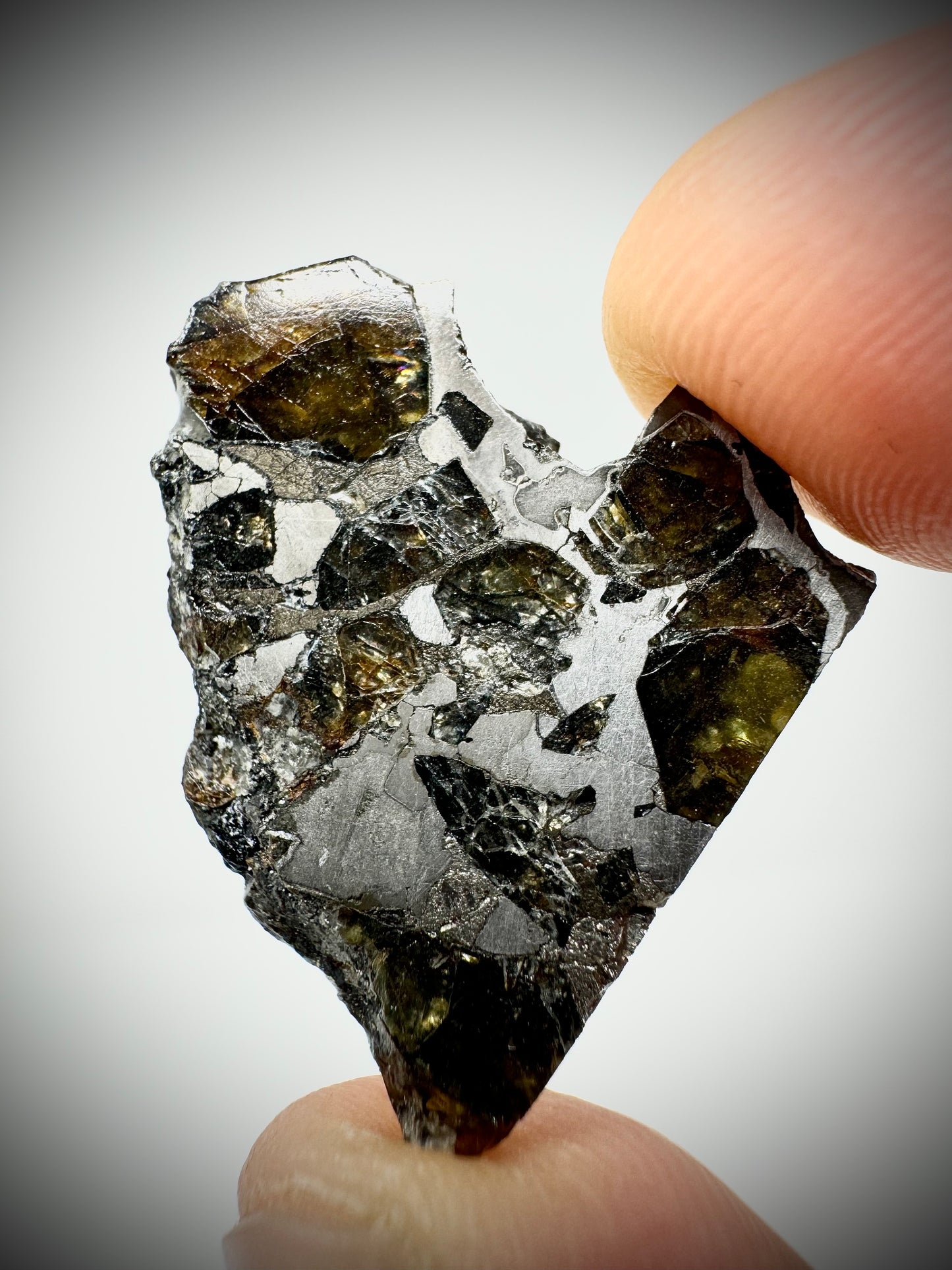 Brahin Pallasite Meteorite - 5.5g - From The Mantle/Core Of An Asteroid - Semi Translucent