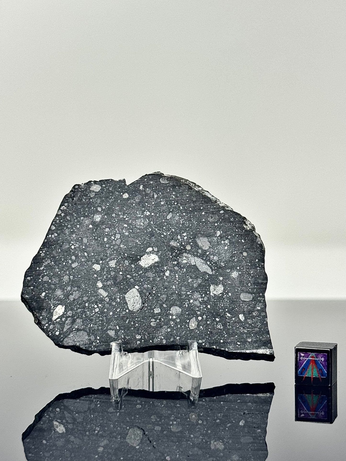 Stunning NWA 17679 Lunar Breccia - FULL SLICE - 21.7g - A Genuine Piece Of Our Moon!