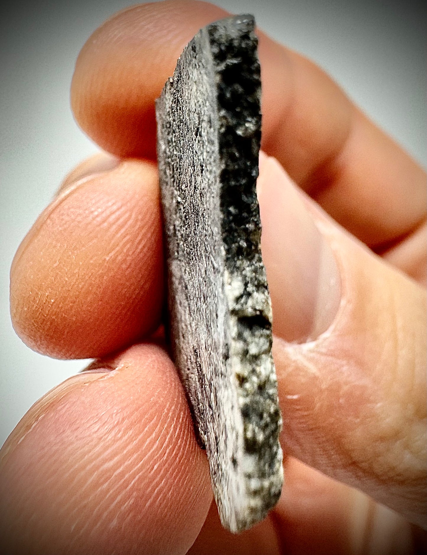 Ksar Ghilane 022 Ungrouped Achondrite - 3.7g Full Slice With A Perfect 50/50 Black and White Split - A Meteorite That’s About To Make History!
