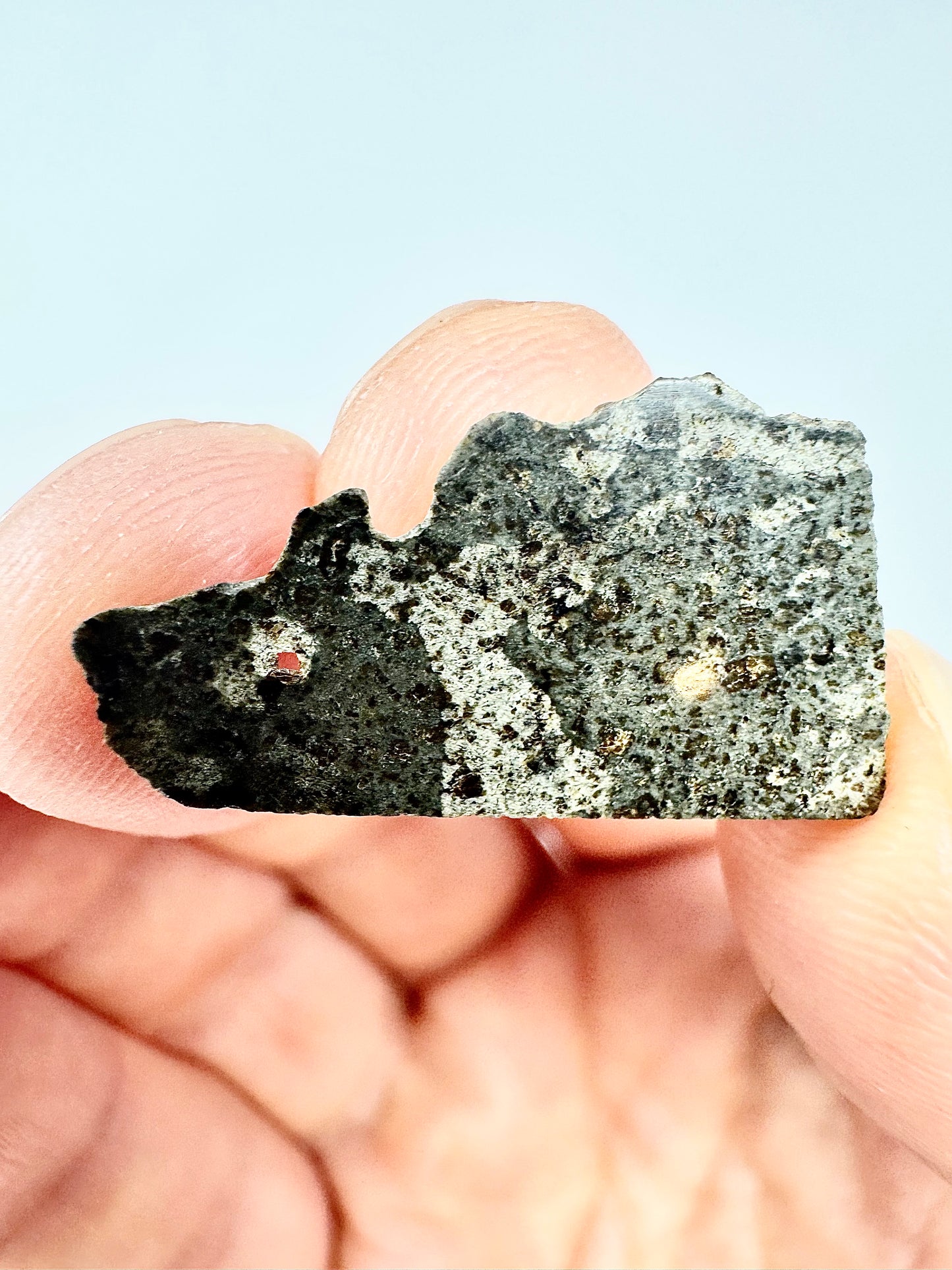 1.6g Genuine Martian Meteorite Amgala 001 - END CUT- Scientifically Studied Rock From Planet Mars
