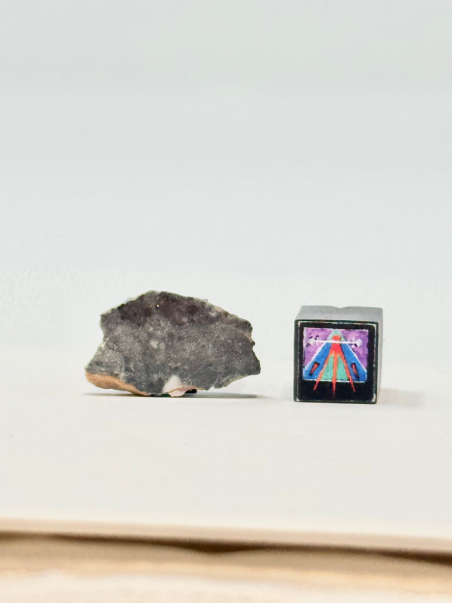 Bechar 003 Lunar Feldspathic Breccia - 1.2g - Polished on One Side