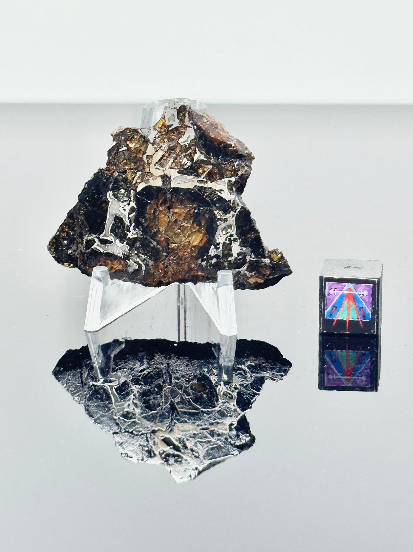 11.8g Admire Pallasite Meteorite - From The Mantle/Core Of An Asteroid - Grade B Translucency