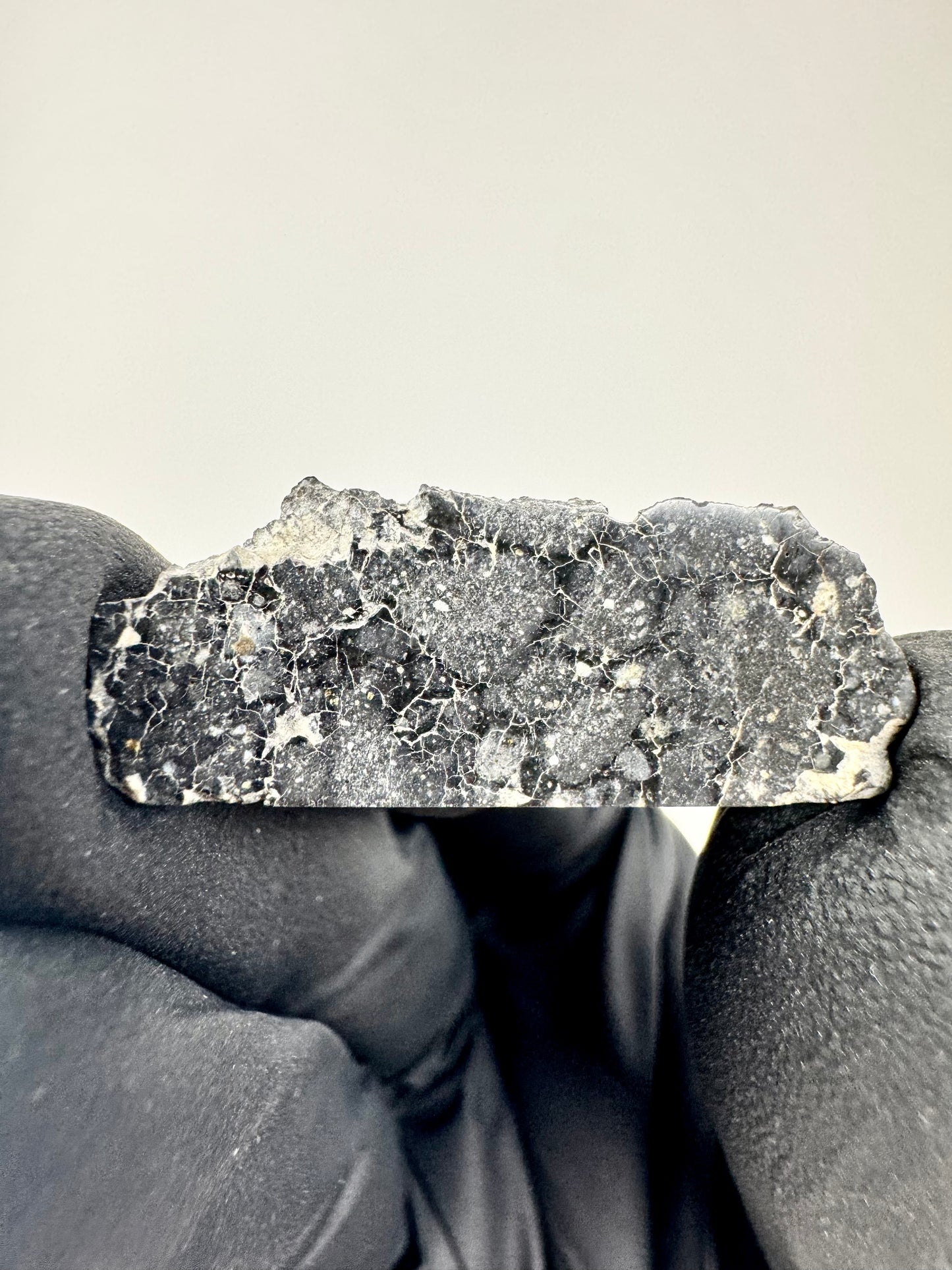 Mesmerizing NWA 13951 “Starry Night” Lunar Meteorite - 3.3g End Cut/Slice - Polished!