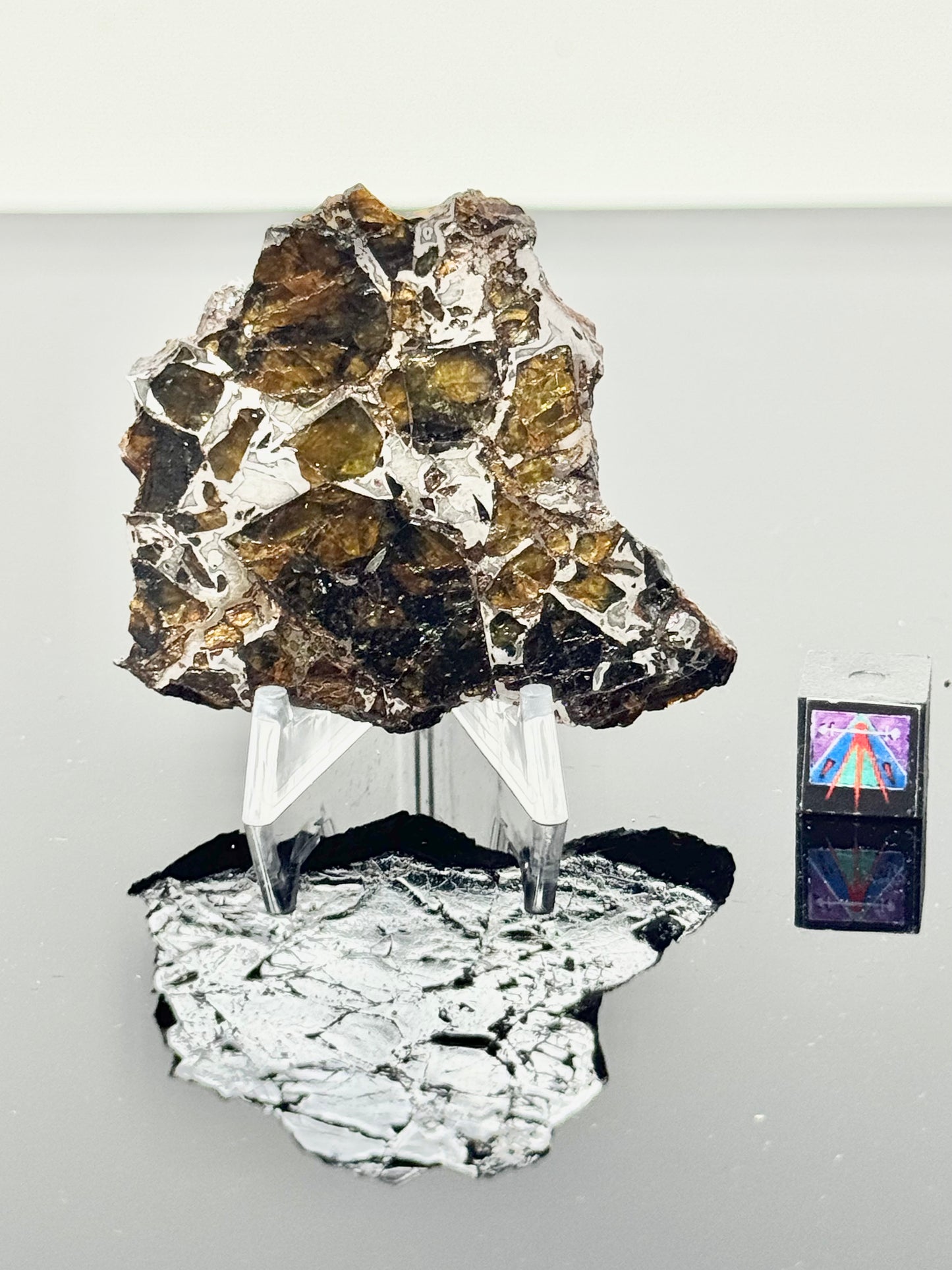 25.9g Admire Pallasite Meteorite - From The Mantle/Core Of An Asteroid - Grade B+ Translucency