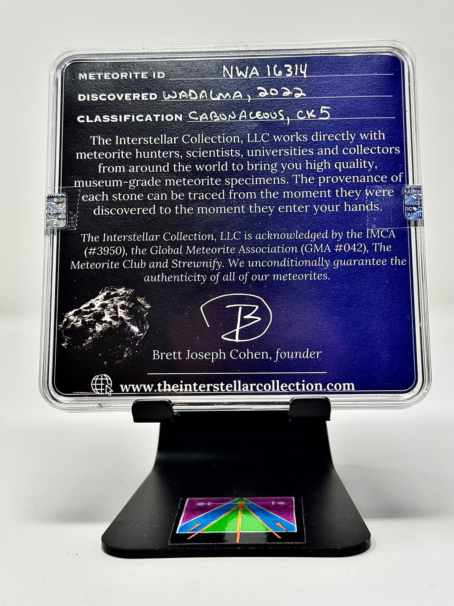 Genuine Carbonaceous Chondrite Specimen - The Most Scientifically Important Meteorite From Our Solar System!
