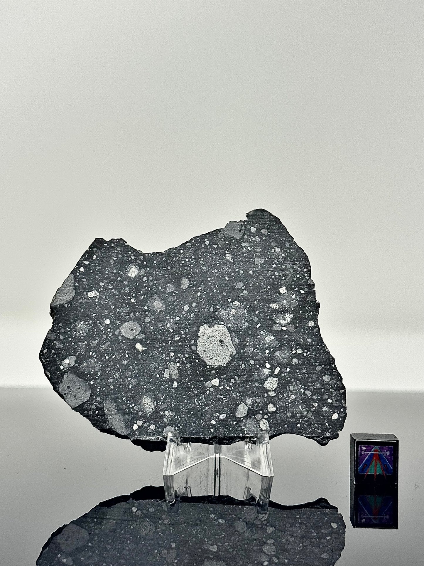 Stunning NWA 17679 Lunar Breccia - FULL SLICE - 23.3g - A Genuine Piece Of Our Moon!