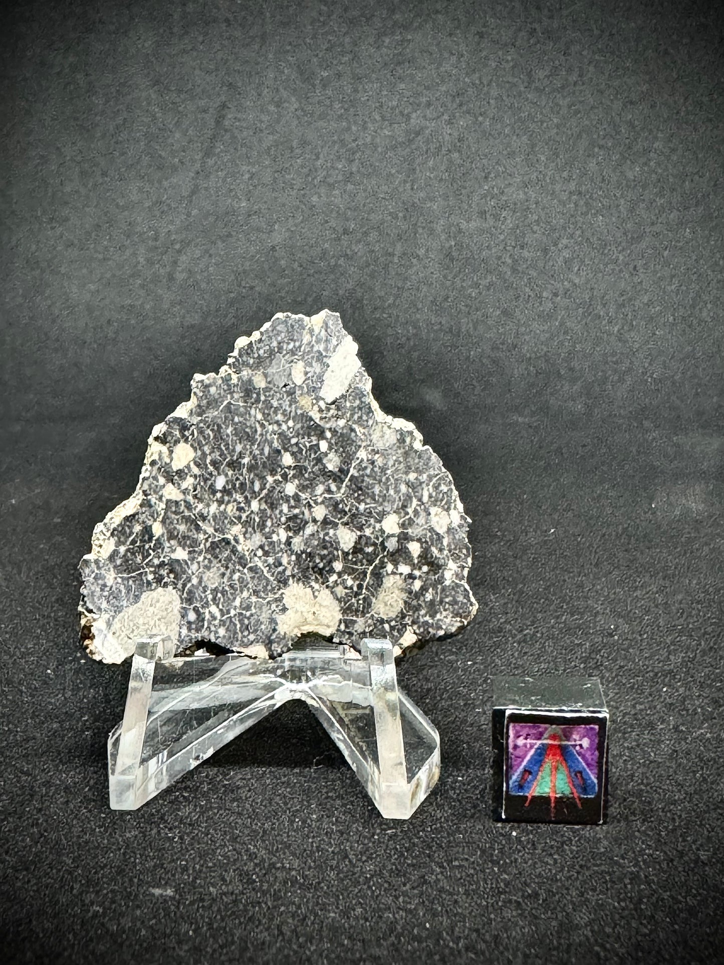 NWA 14685 Lunar Fragmental Breccia - Full Slice - 6.7g