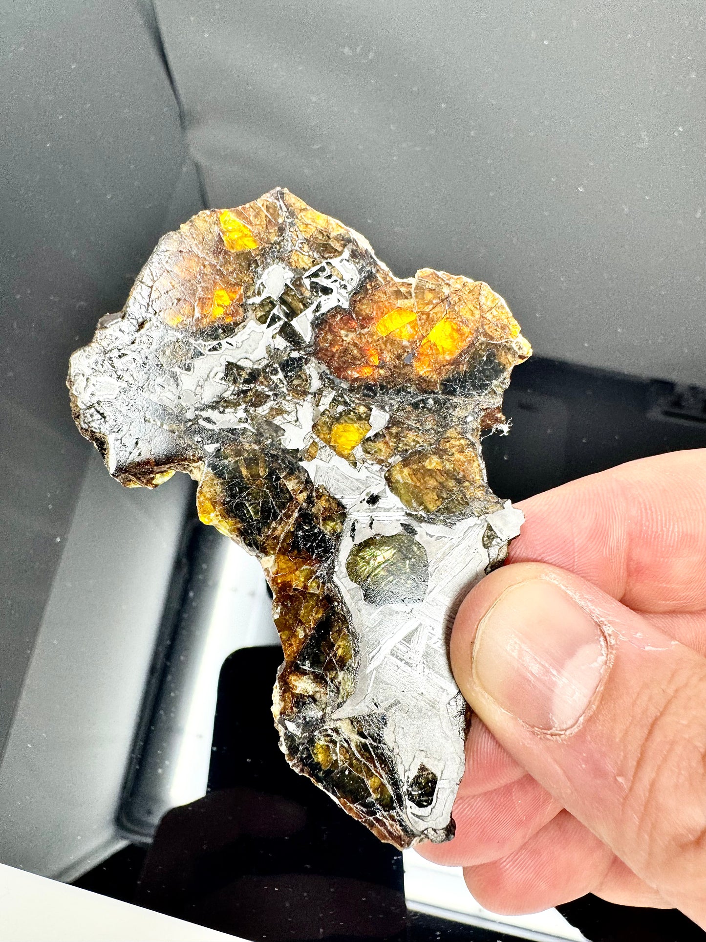 34.2g Admire Pallasite Meteorite - From The Mantle/Core Of An Asteroid - Grade B Translucency